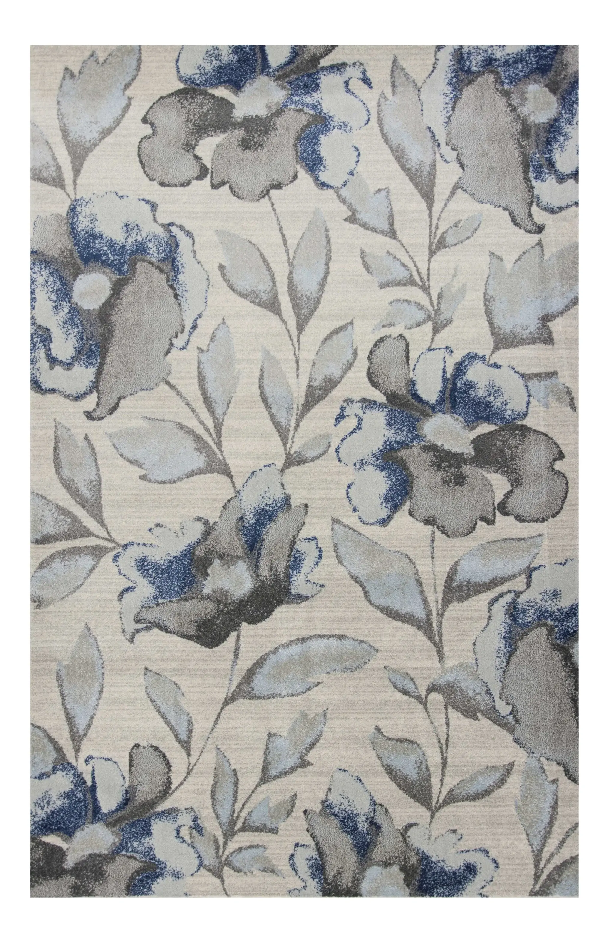 7' X 10' Blue and Gray Area Rug - Image 2