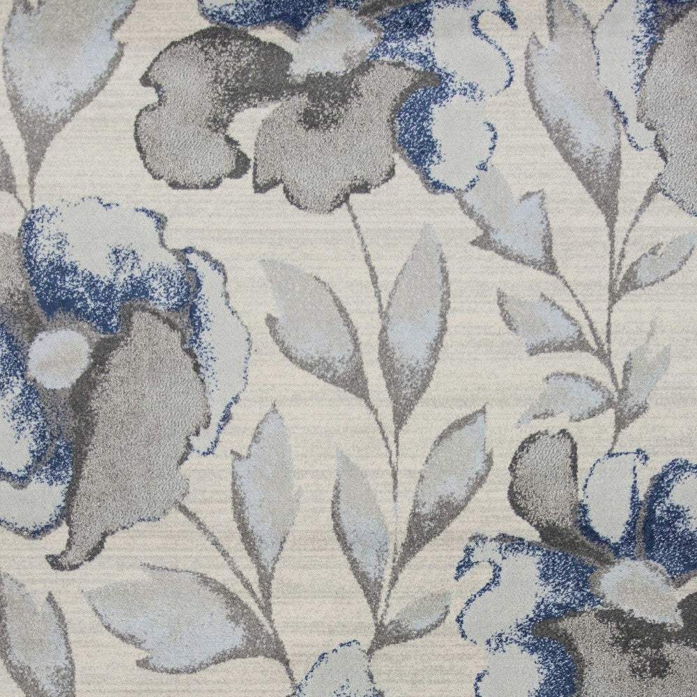 7' X 10' Blue and Gray Area Rug - Image 6