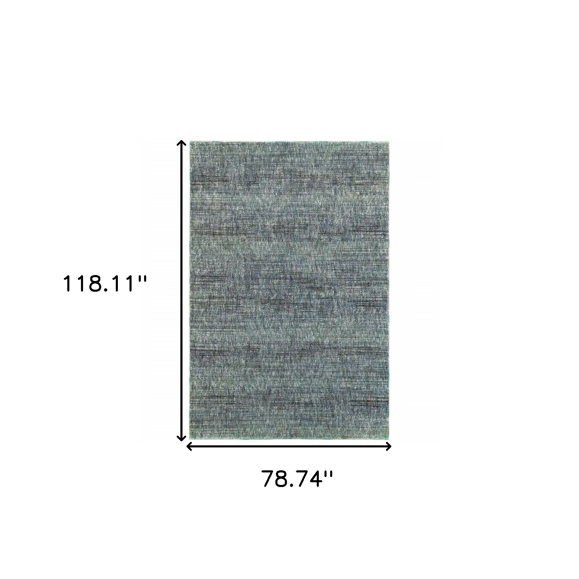 7' X 10' Blue and Gray Power Loom Area Rug - Image 3