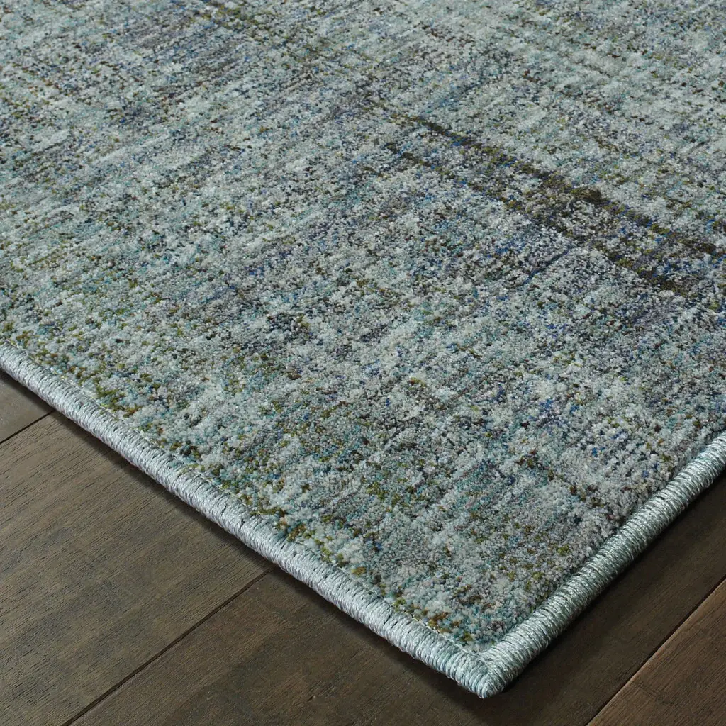 7' X 10' Blue and Gray Power Loom Area Rug - Image 4