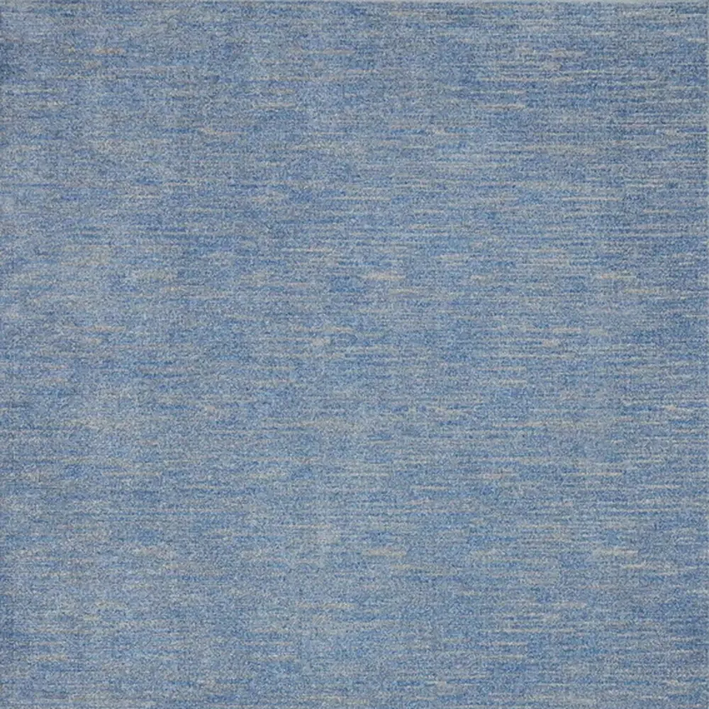 7' X 10' Blue And Grey Striped Non Skid Indoor Outdoor Area Rug - Image 7