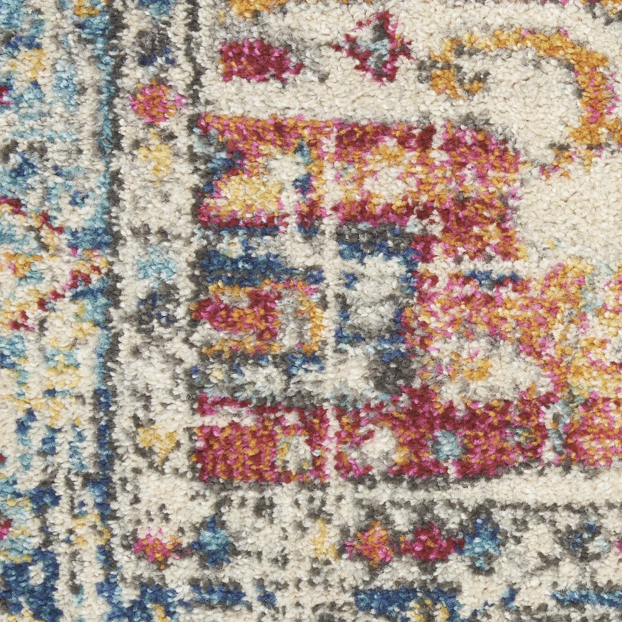 7' X 10' Blue And Ivory Power Loom Area Rug - Image 3