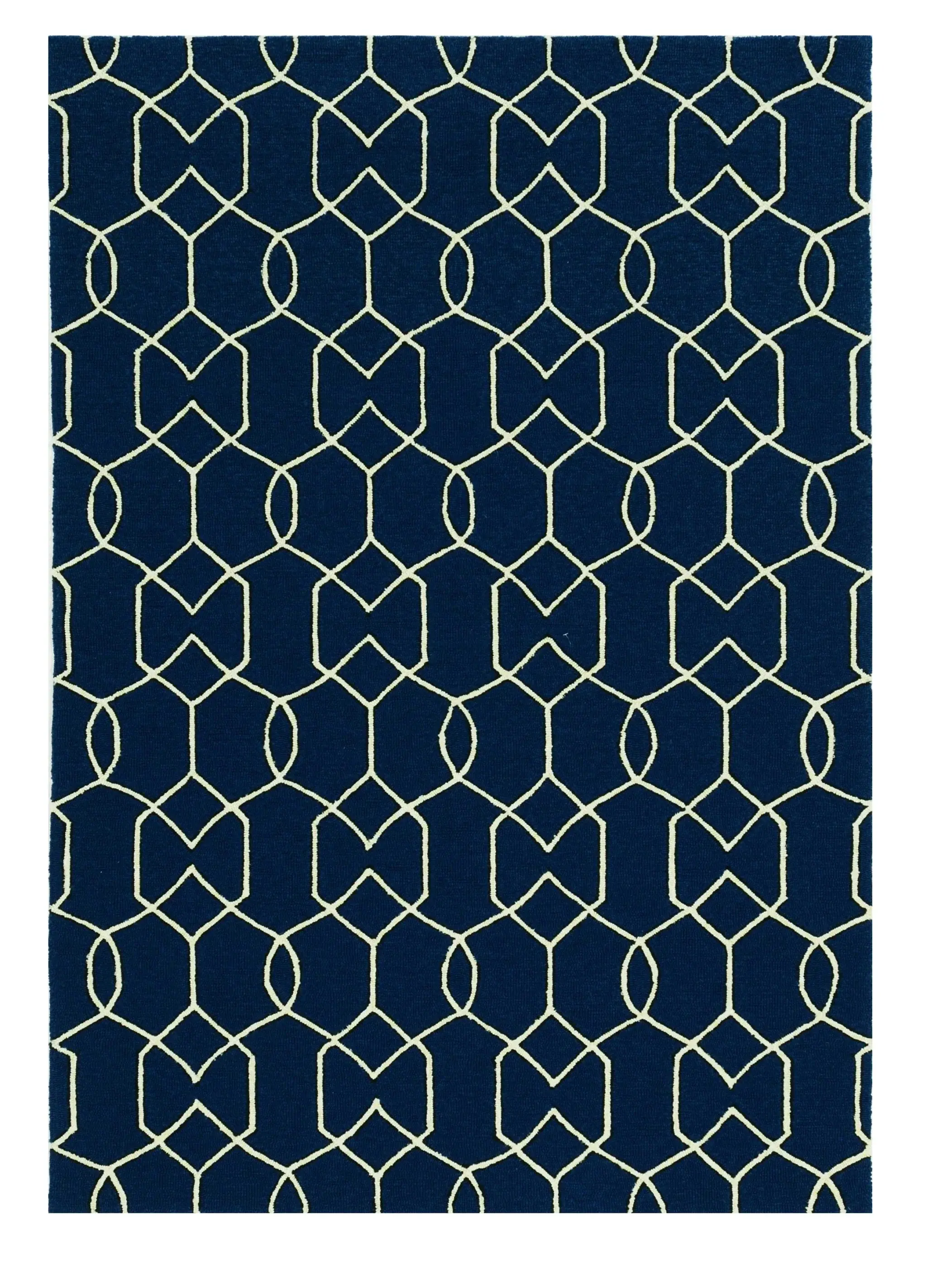 7' X 10' Blue Moroccan Indoor Outdoor Area Rug - Image 2