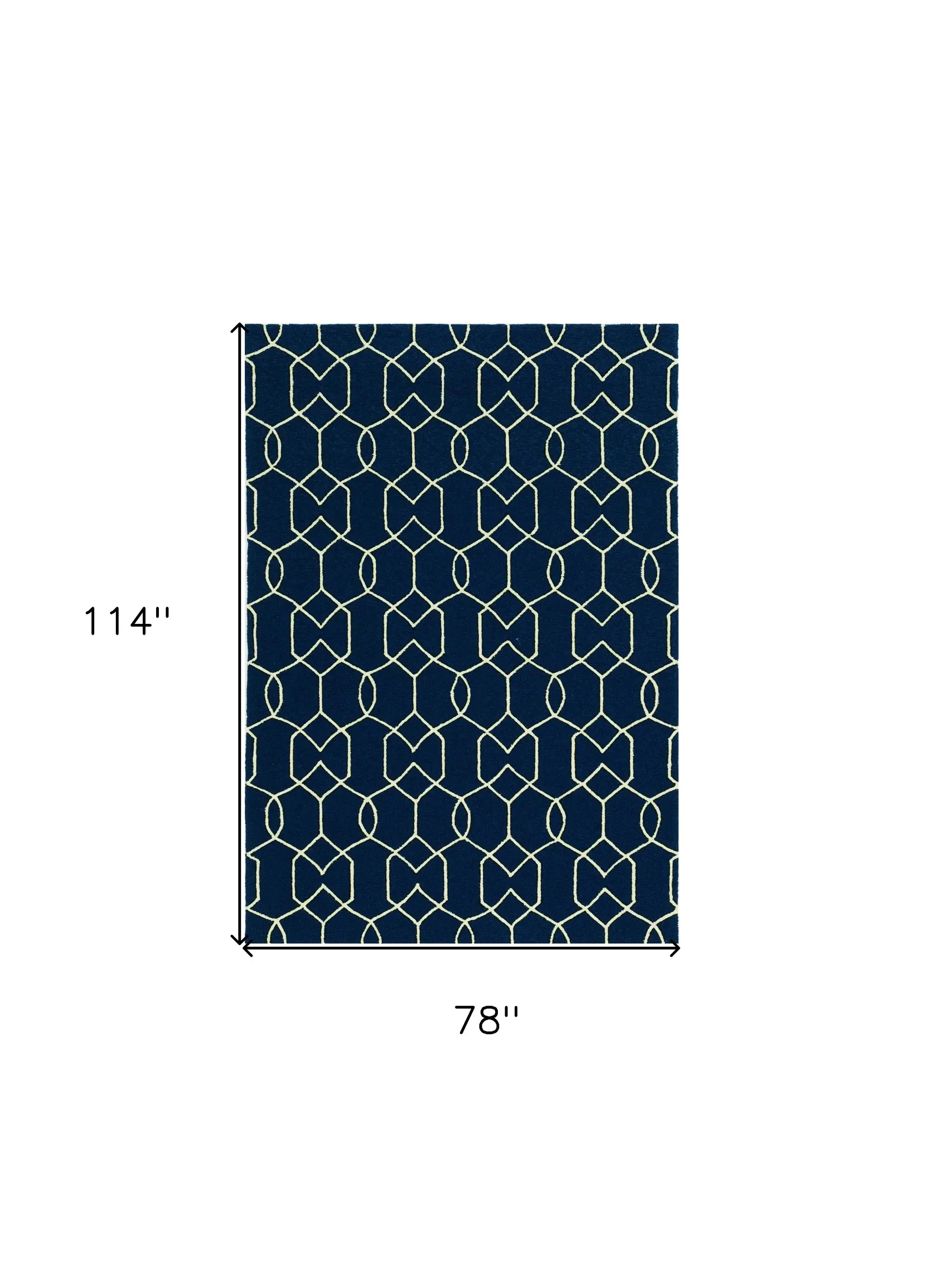 7' X 10' Blue Moroccan Indoor Outdoor Area Rug - Image 3