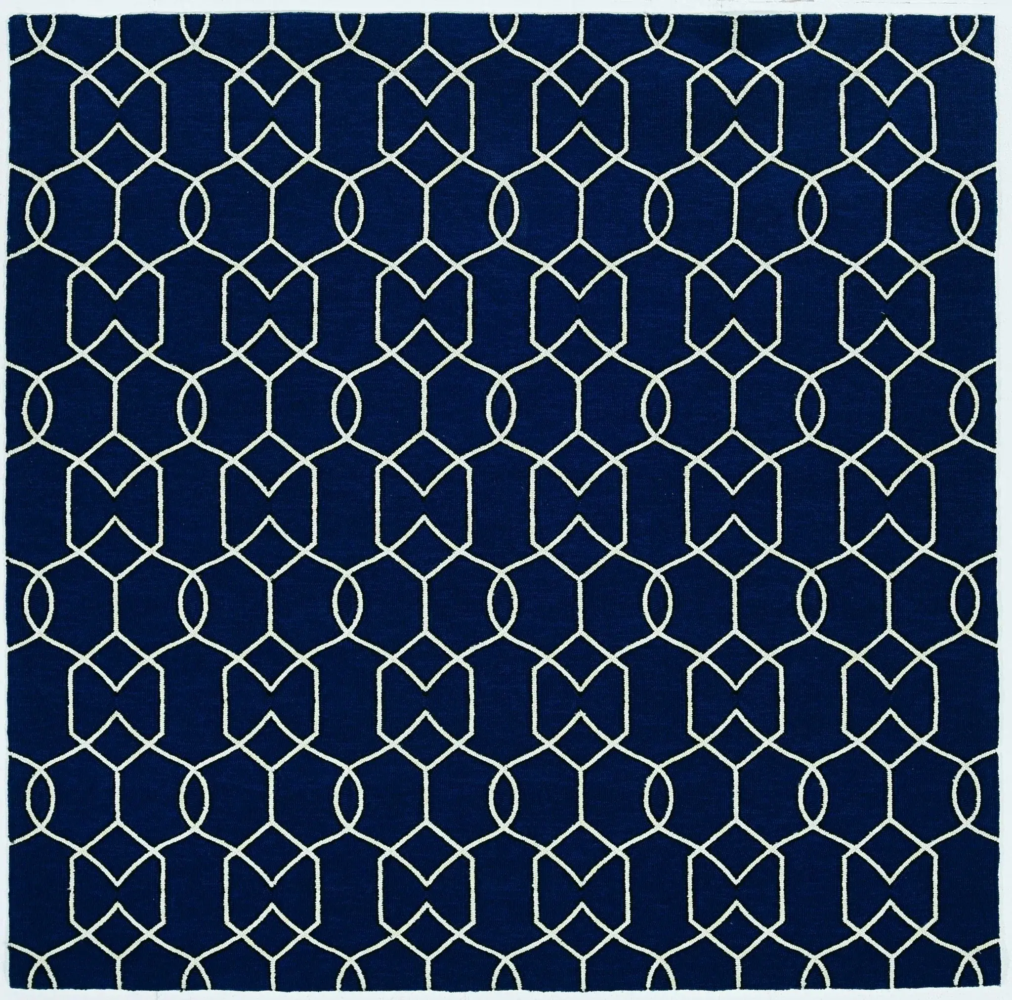 7' X 10' Blue Moroccan Indoor Outdoor Area Rug - Image 4
