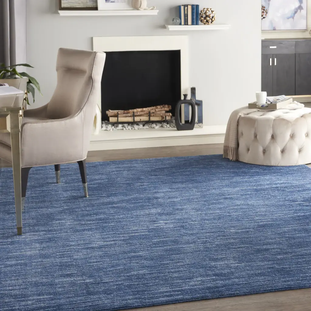 7' X 10' Blue Non Skid Indoor Outdoor Area Rug - Image 6