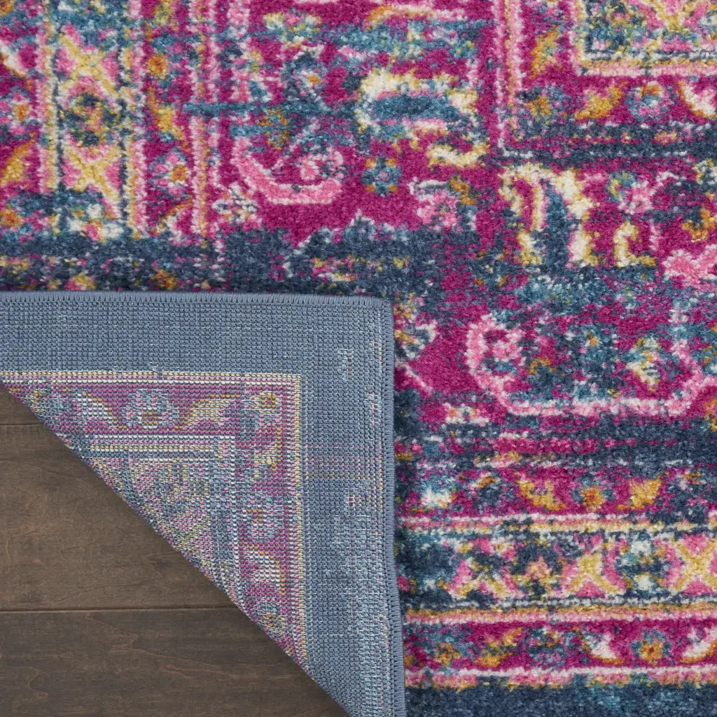7' X 10' Blue Power Loom Area Rug - Image 4