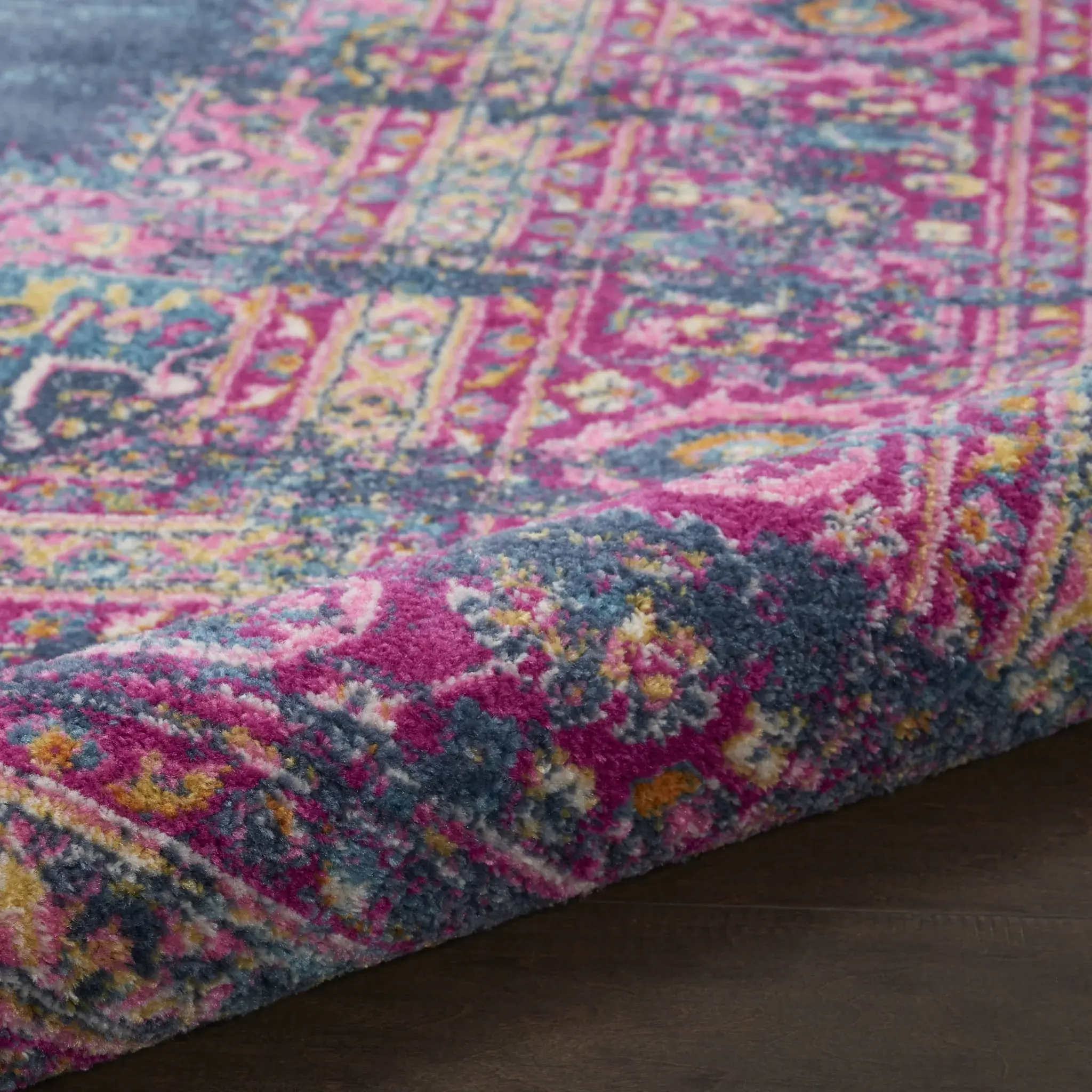 7' X 10' Blue Power Loom Area Rug - Image 5