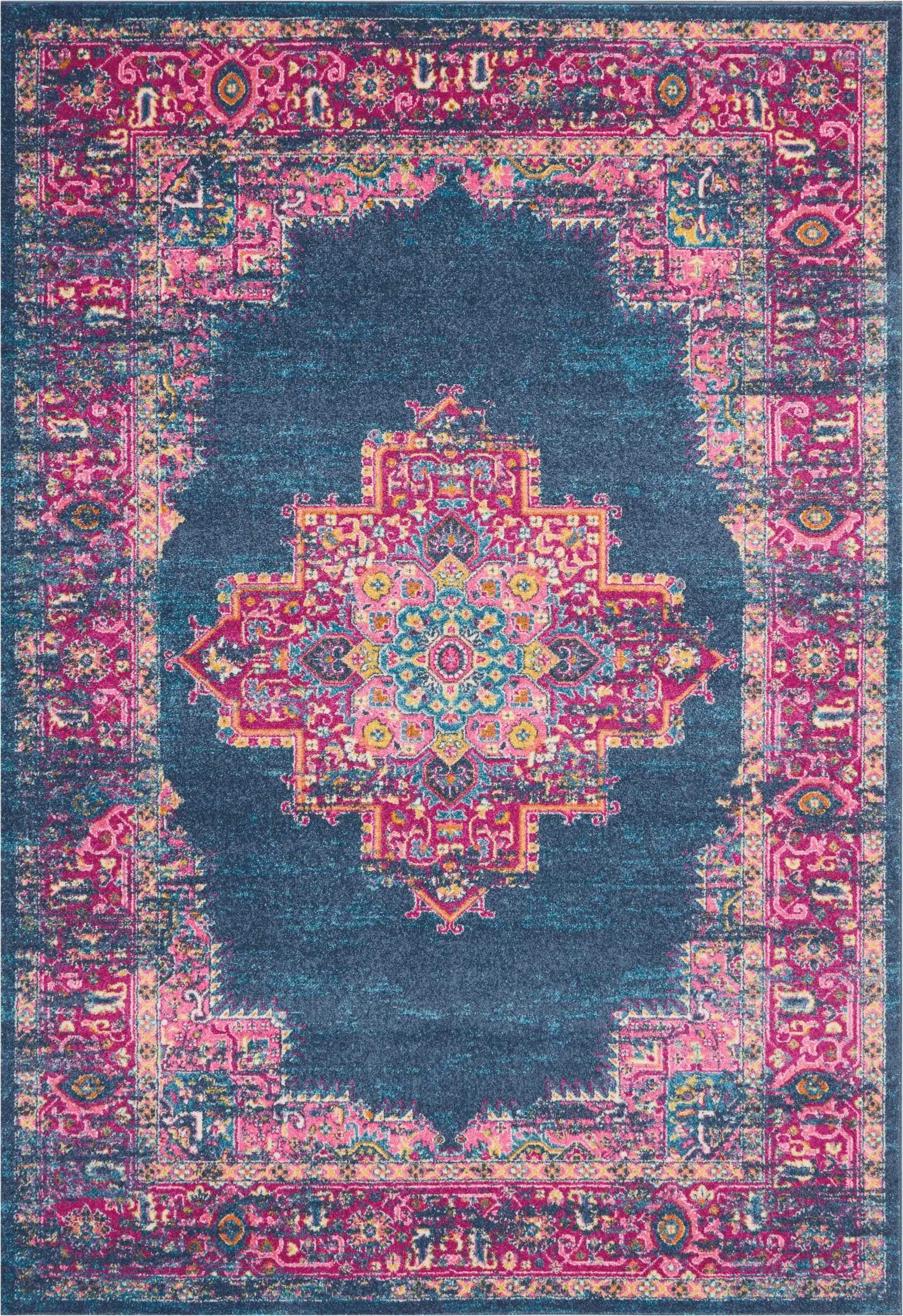 7' X 10' Blue Power Loom Area Rug - Image 9
