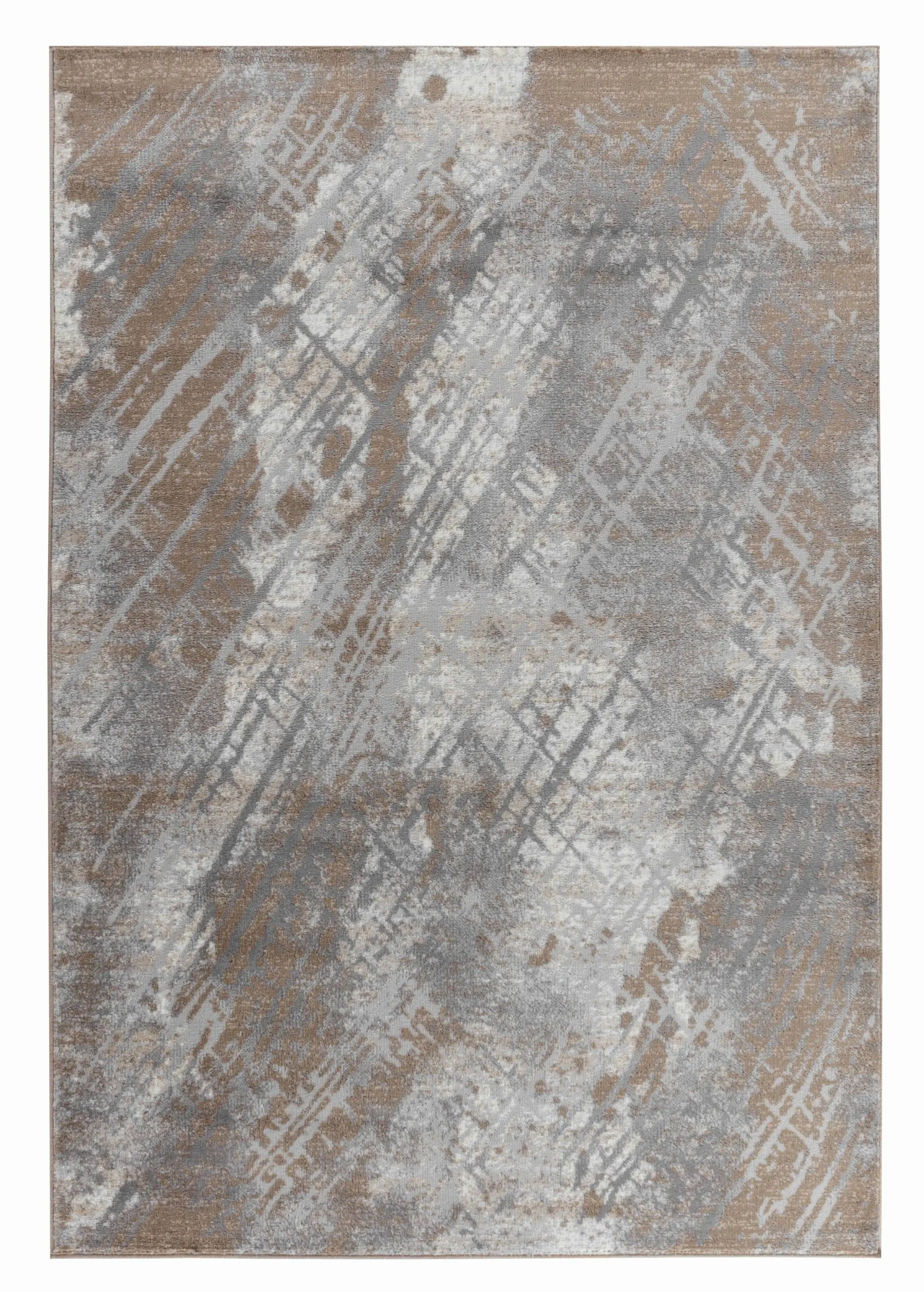 7' X 10' Brown Abstract Area Rug - Image 2