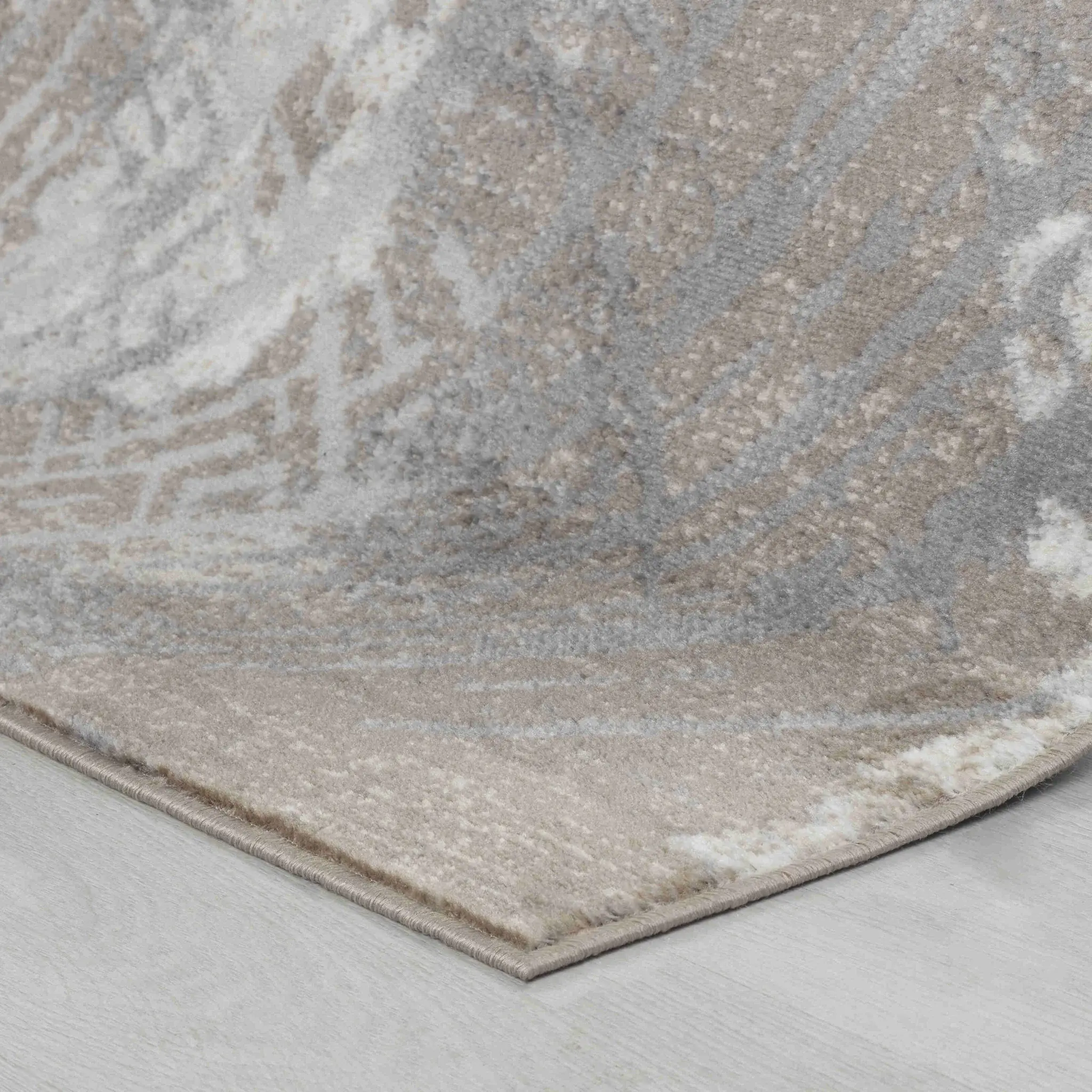 7' X 10' Brown Abstract Area Rug - Image 4