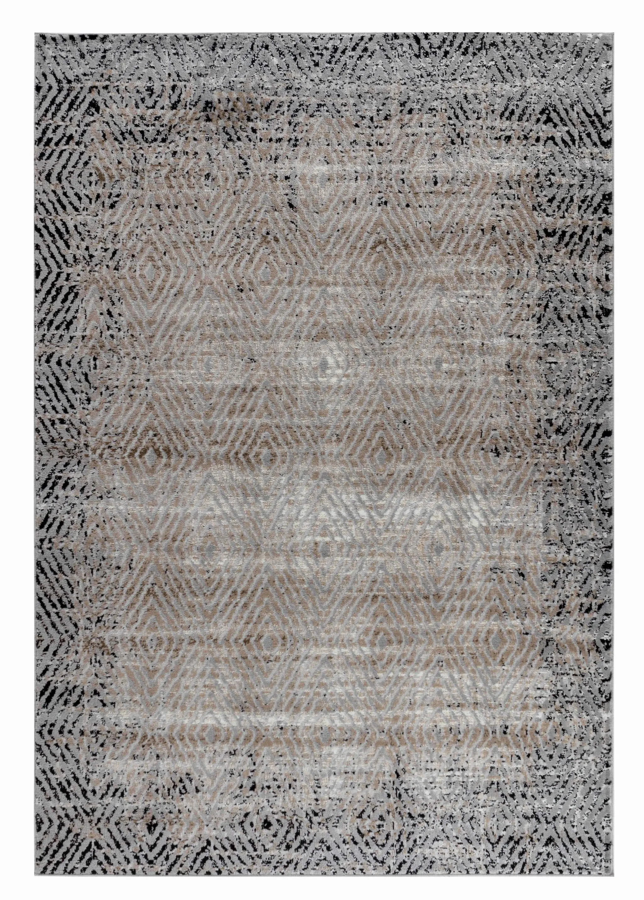7' X 10' Brown Geometric Area Rug - Image 2