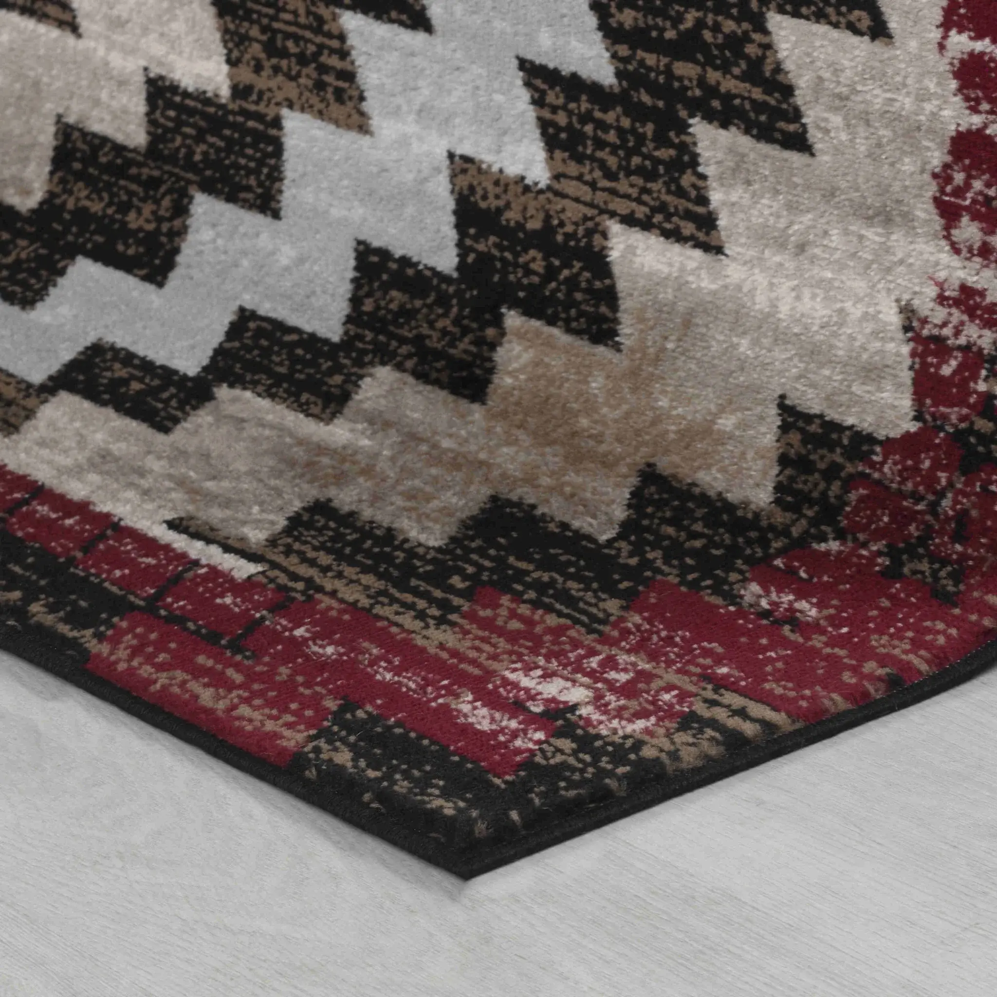 7' X 10' Brown Geometric Area Rug - Image 4