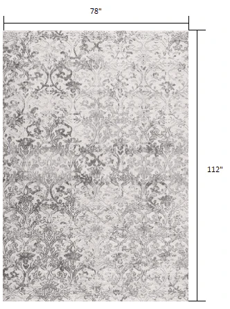 7' X 10' Cream Toile Power Loom Area Rug - Image 3