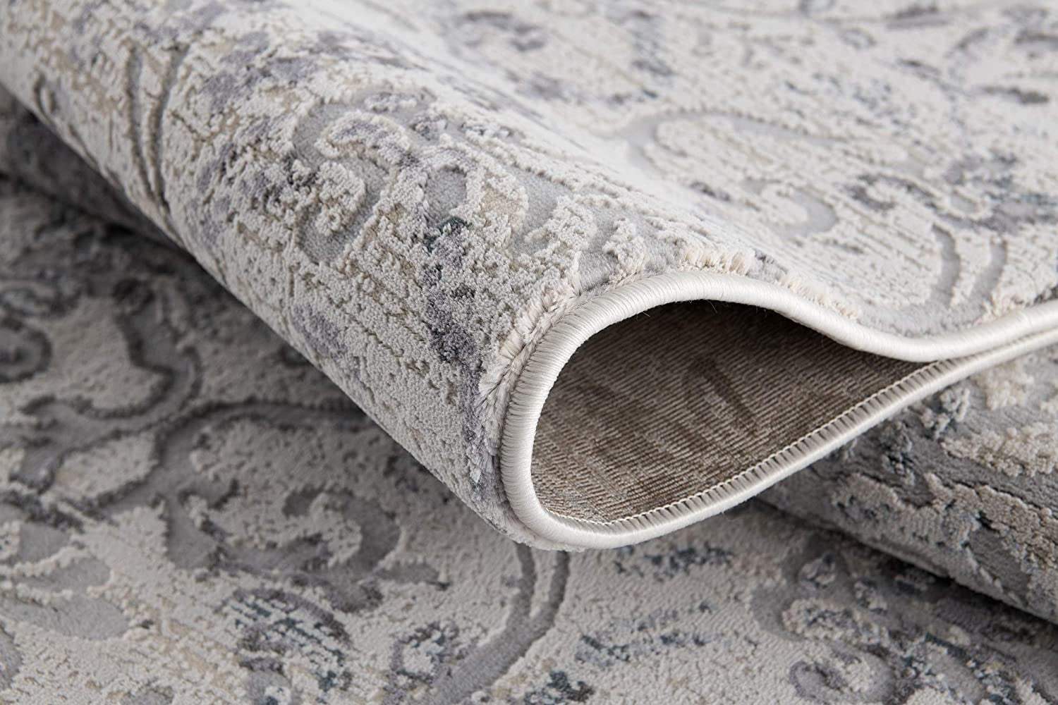 7' X 10' Cream Toile Power Loom Area Rug - Image 6