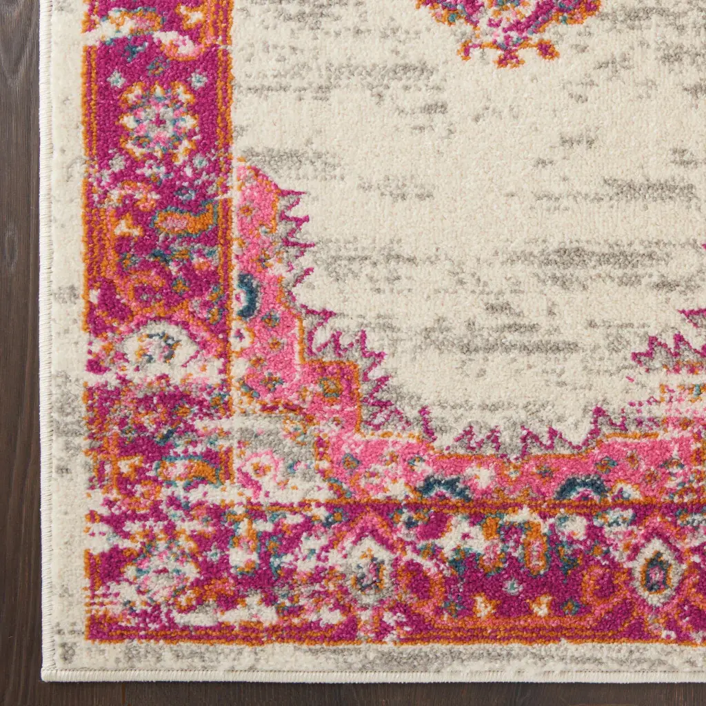 7' X 10' Fuchsia Power Loom Area Rug - Image 3