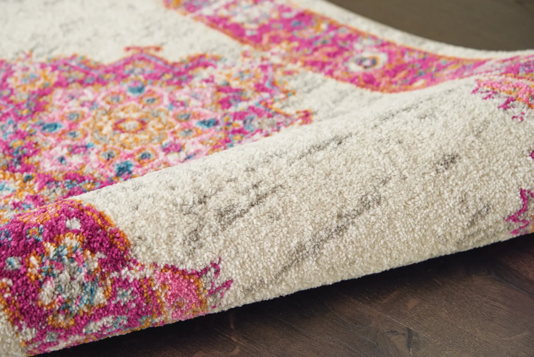 7' X 10' Fuchsia Power Loom Area Rug - Image 6