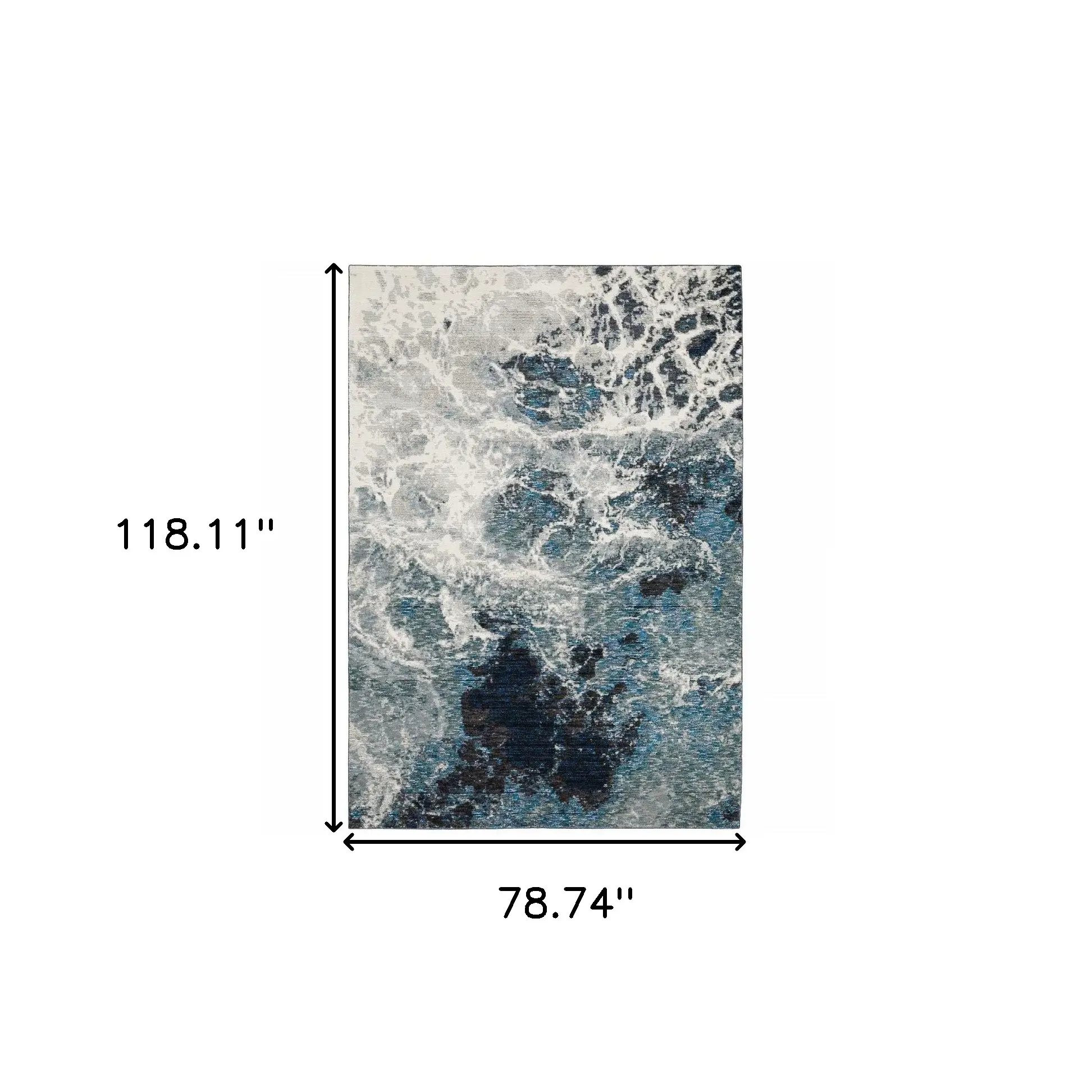 7' X 10' Gray Abstract Power Loom Area Rug - Image 3