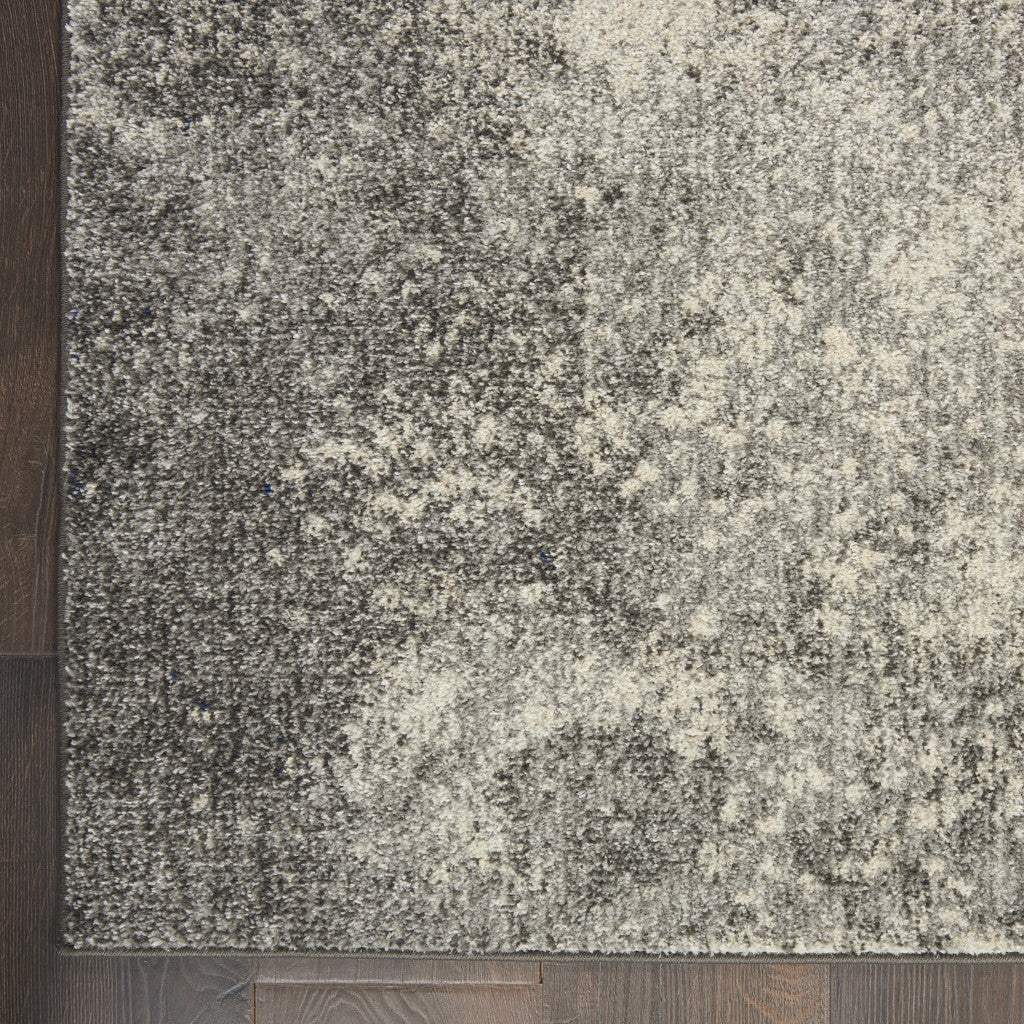 7' X 10' Gray And Ivory Abstract Power Loom Area Rug - Image 2