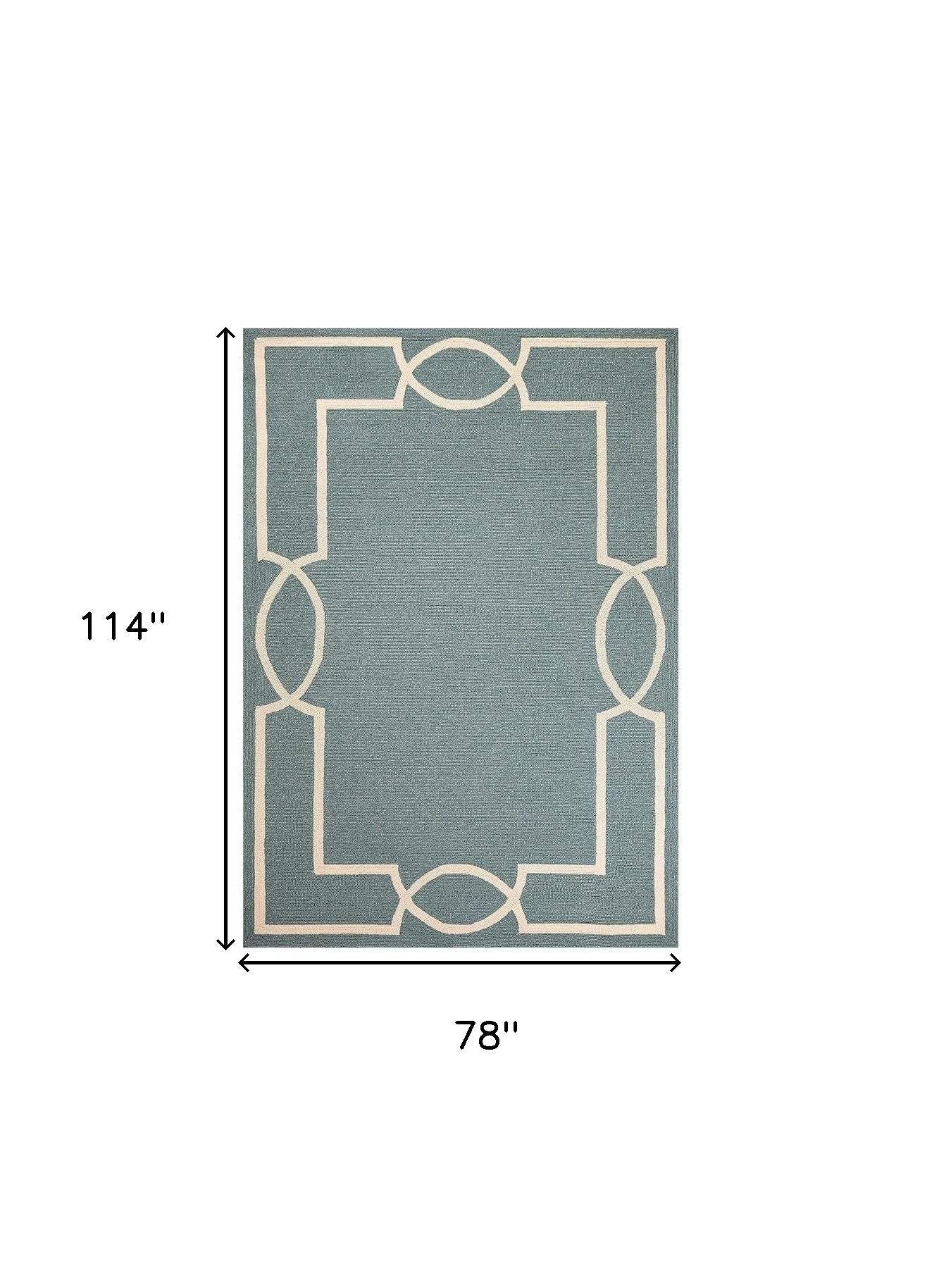 7' X 10' Gray and Ivory Round Handmade Indoor Outdoor Area Rug - Image 3