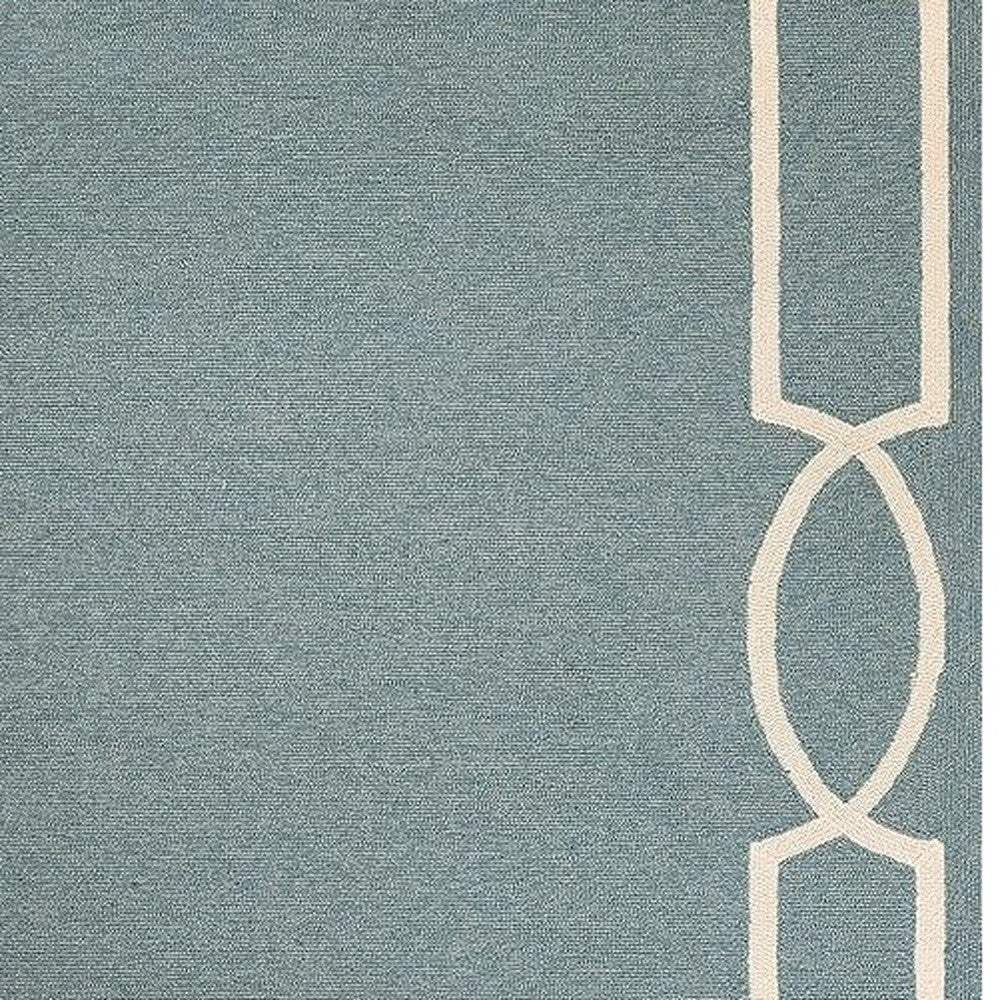 7' X 10' Gray and Ivory Round Handmade Indoor Outdoor Area Rug - Image 4