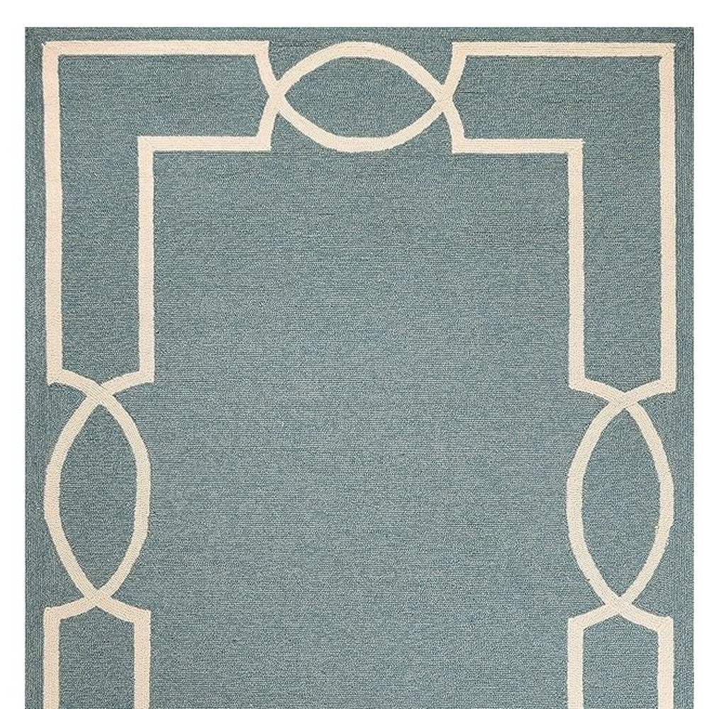 7' X 10' Gray and Ivory Round Handmade Indoor Outdoor Area Rug - Image 5