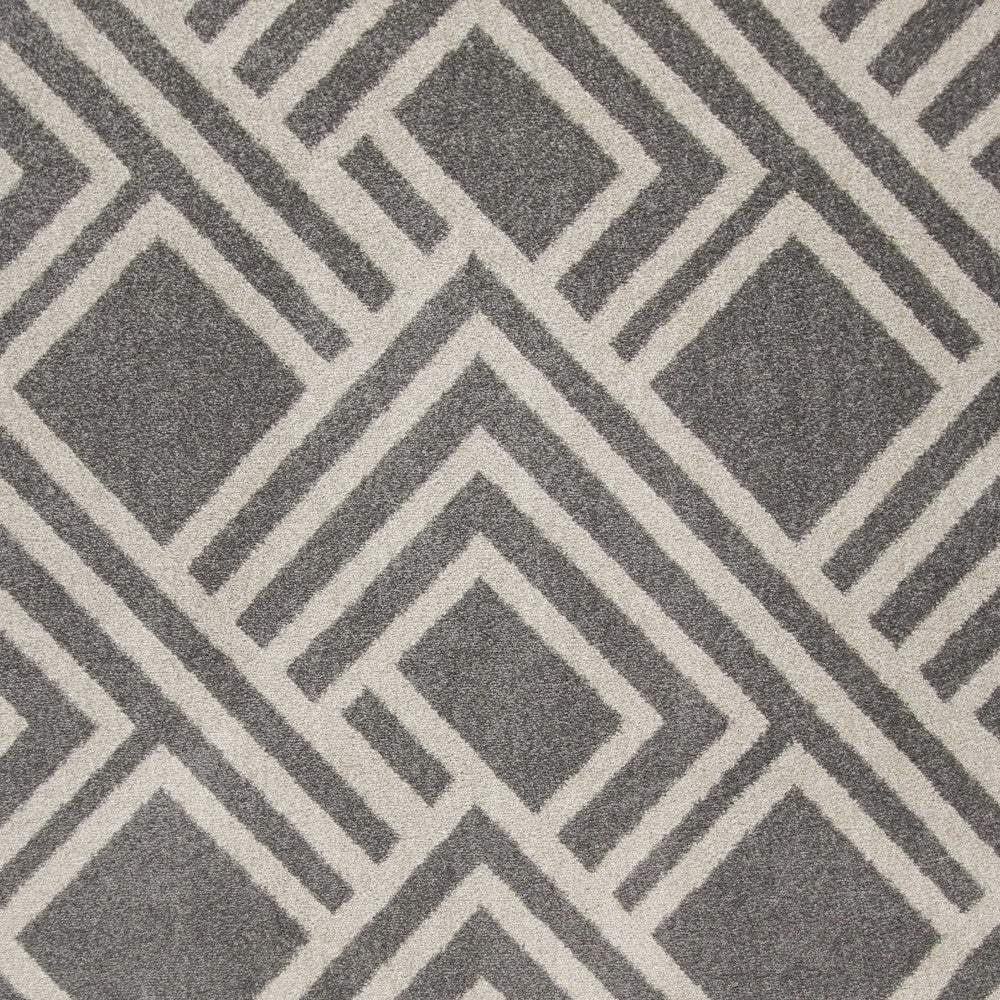 7' X 10' Gray Geometric Indoor Outdoor Area Rug - Image 4