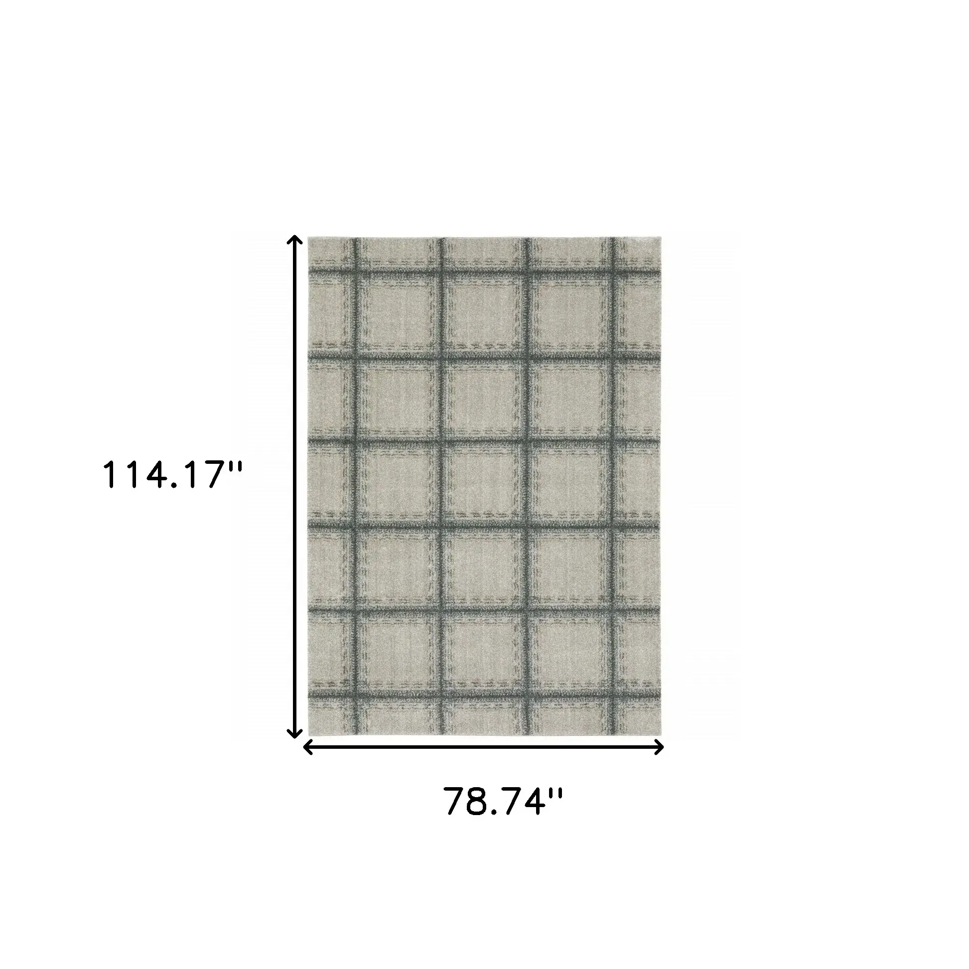 7' X 10' Gray Geometric Power Loom Area Rug - Image 3