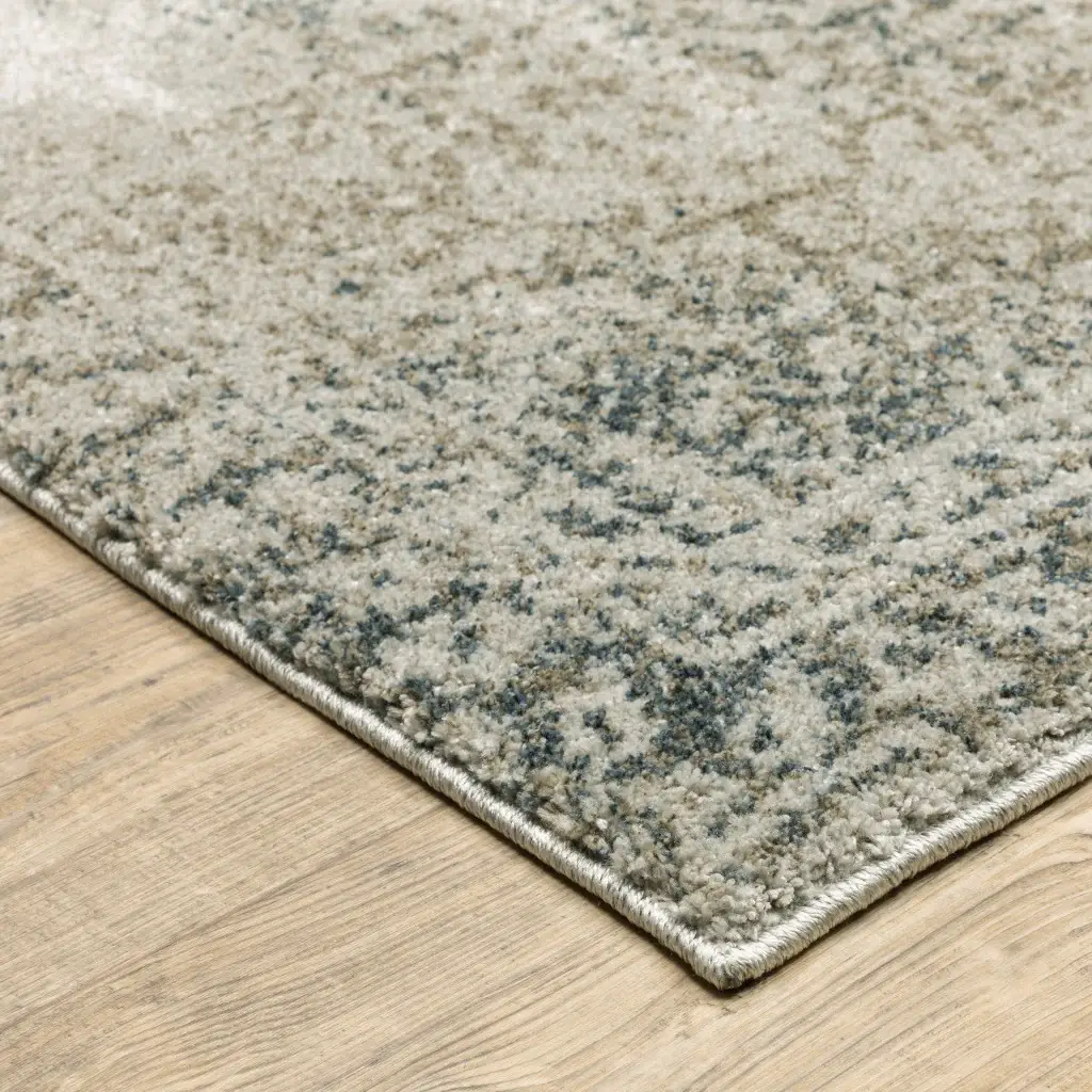 7' X 10' Gray Oriental Power Loom Area Rug - Image 4