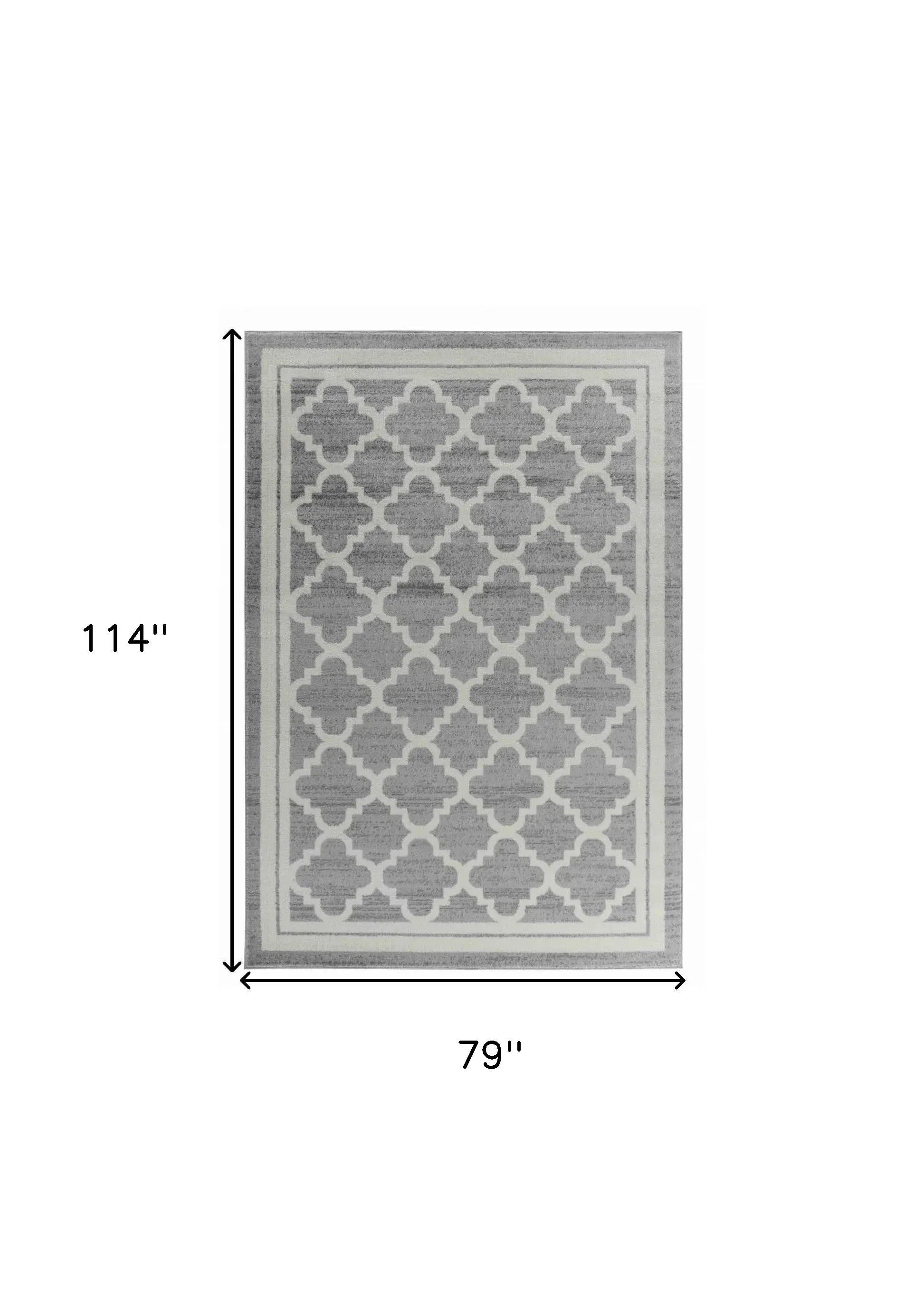 7' X 10' Grey Moroccan Area Rug - Image 3