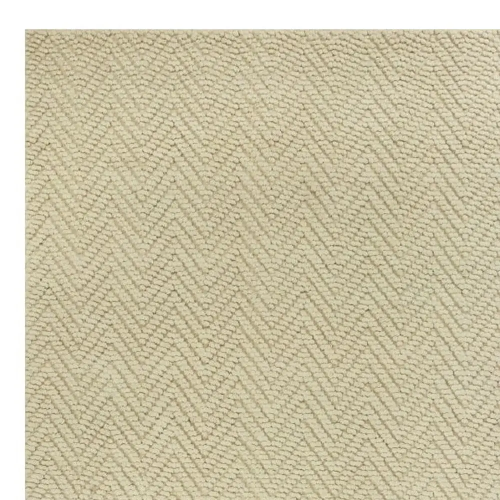 7' X 10' Ivory Chevron Hand Woven Area Rug - Image 3