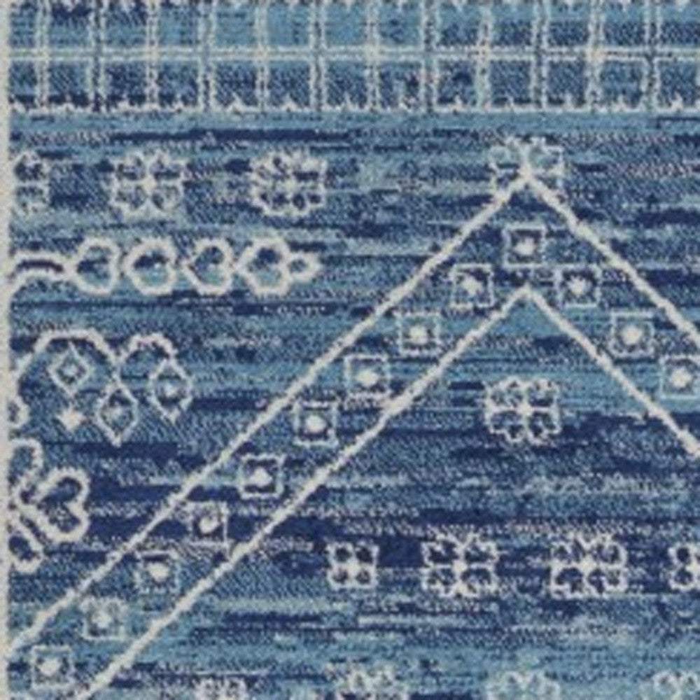 7' X 10' Navy Blue Power Loom Area Rug - Image 2