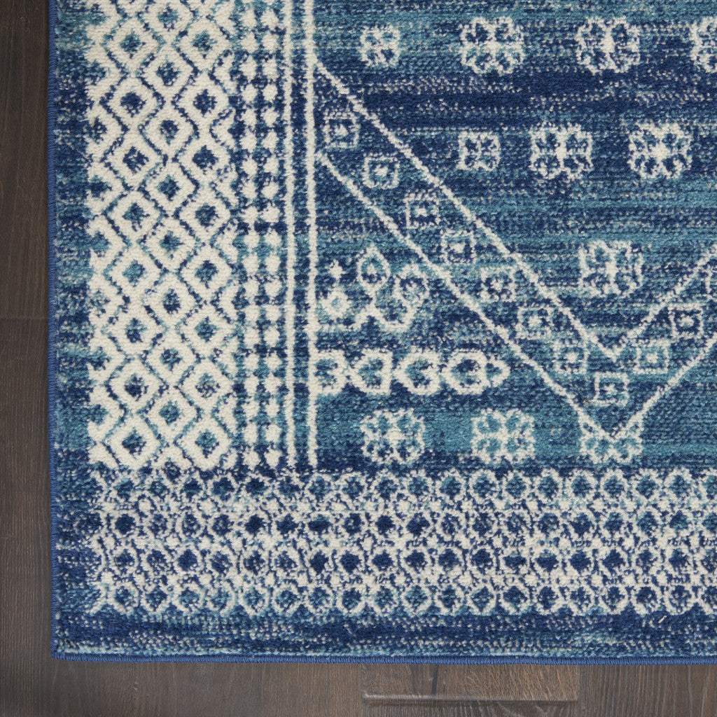 7' X 10' Navy Blue Power Loom Area Rug - Image 9