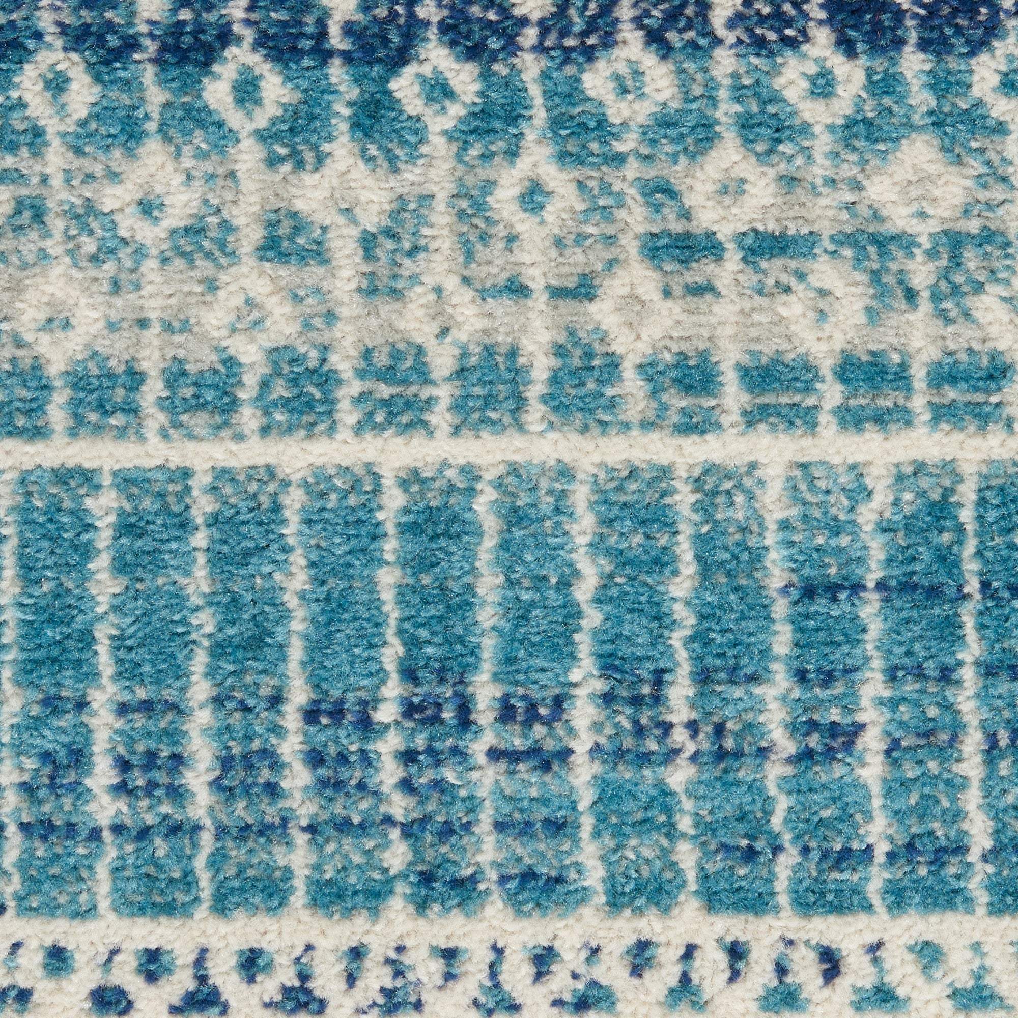 7' X 10' Navy Blue Southwestern Power Loom Area Rug - Image 3