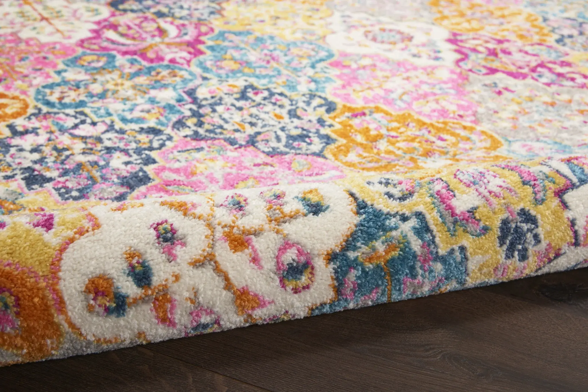 7' X 10' Pink And Gray Geometric Dhurrie Area Rug - Image 5
