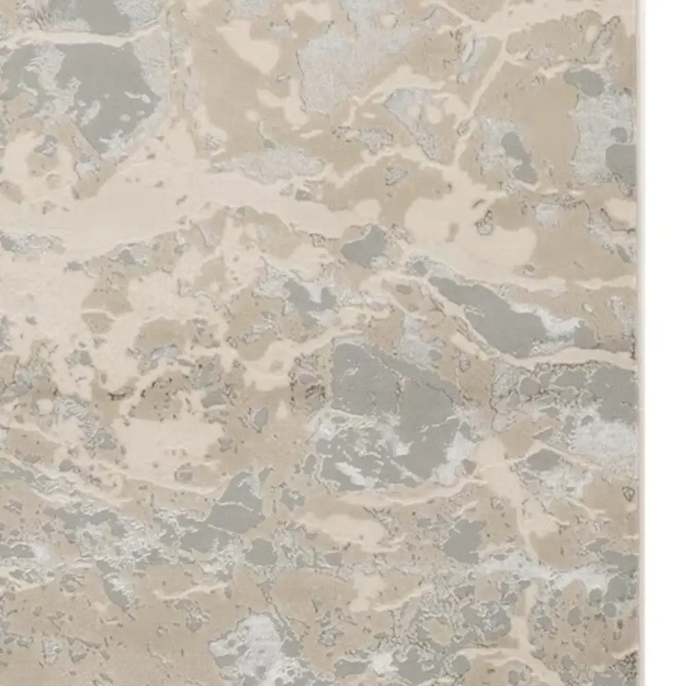 7' X 10' Sand Grey Machine Woven Abstract Indoor Area Rug - Image 4