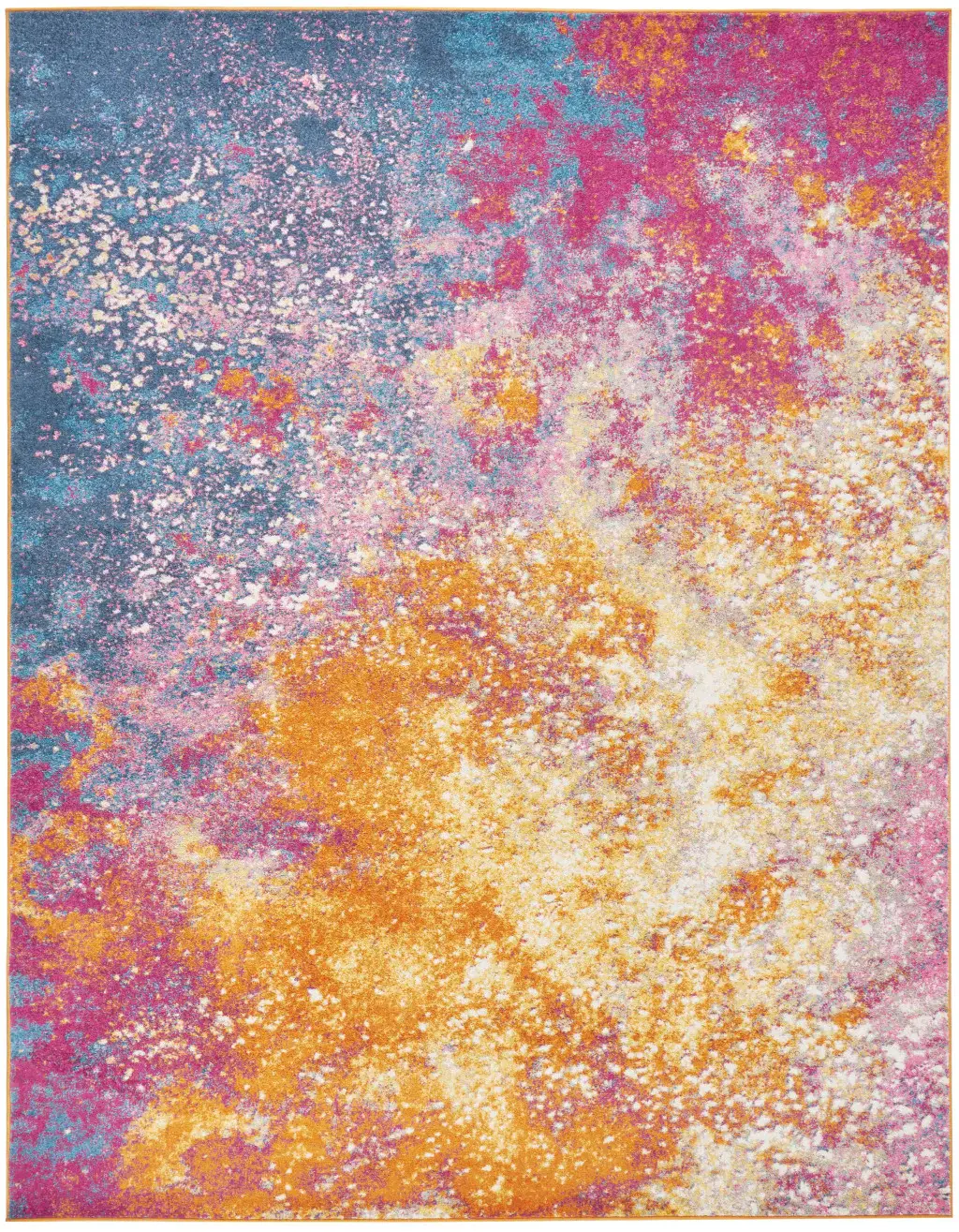 7' X 10' Sunset Abstract Power Loom Area Rug