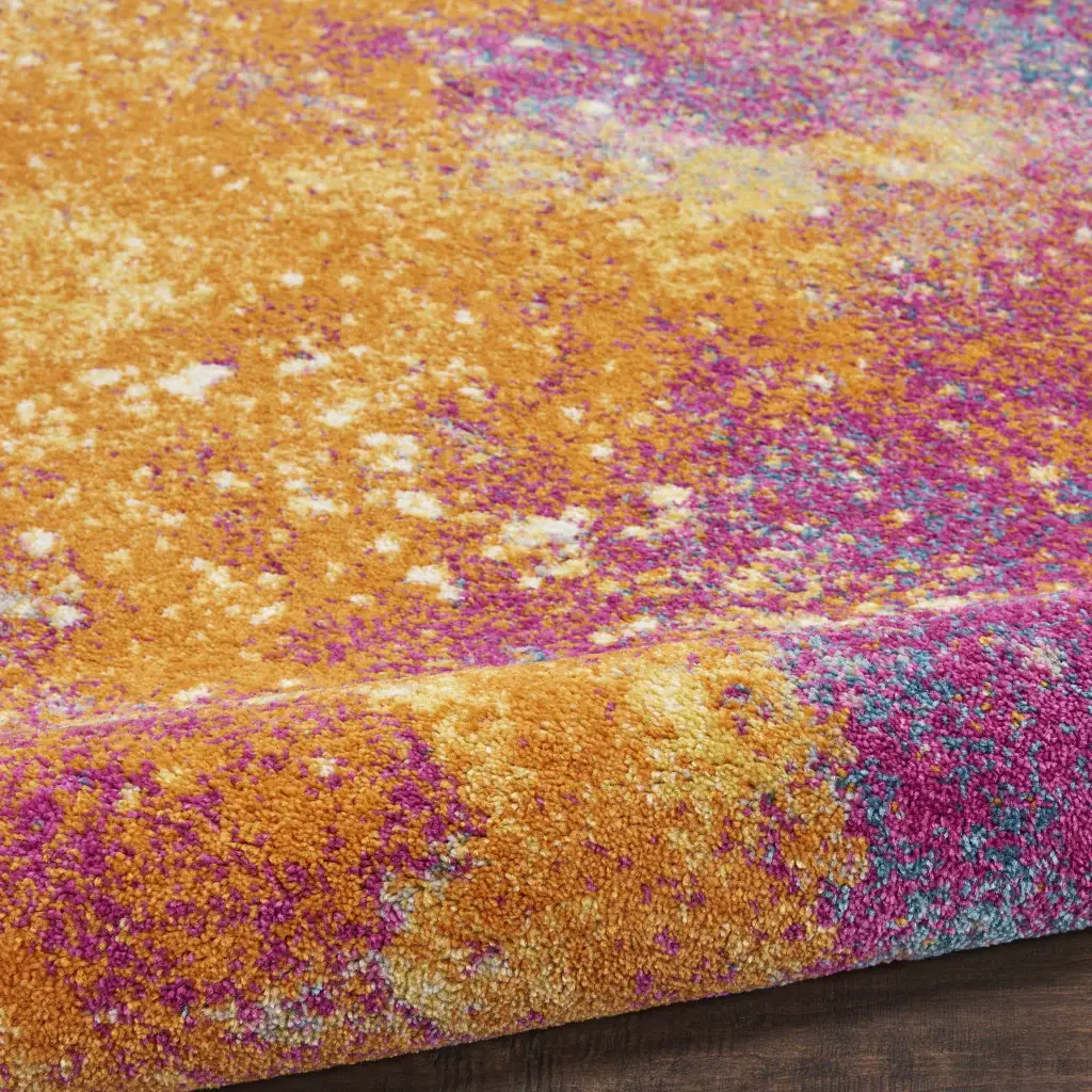 7' X 10' Sunset Abstract Power Loom Area Rug - Image 5