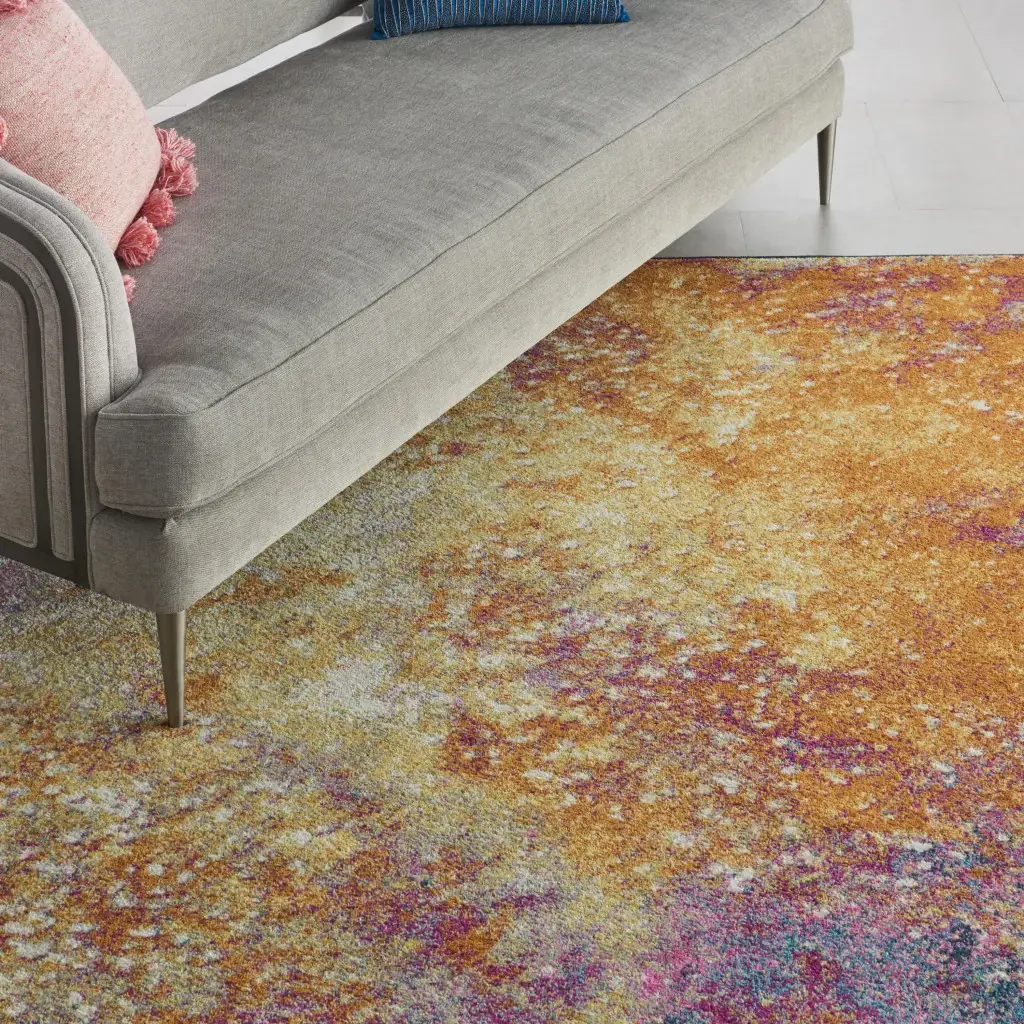 7' X 10' Sunset Abstract Power Loom Area Rug - Image 7
