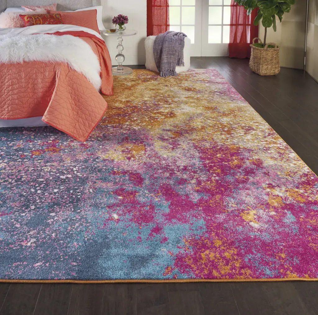 7' X 10' Sunset Abstract Power Loom Area Rug - Image 8