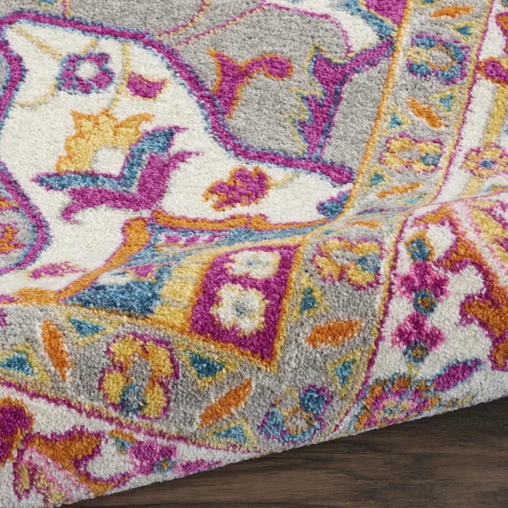 7' X 10' Teal Blue Power Loom Area Rug - Image 5