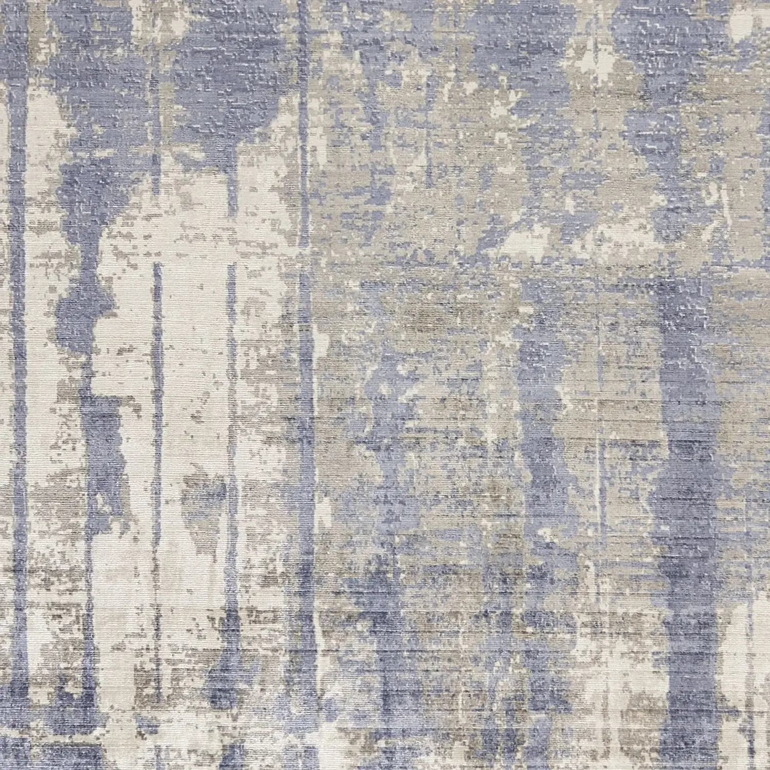 7' X 10' Viscose Grey Or Blue Area Rug - Image 5