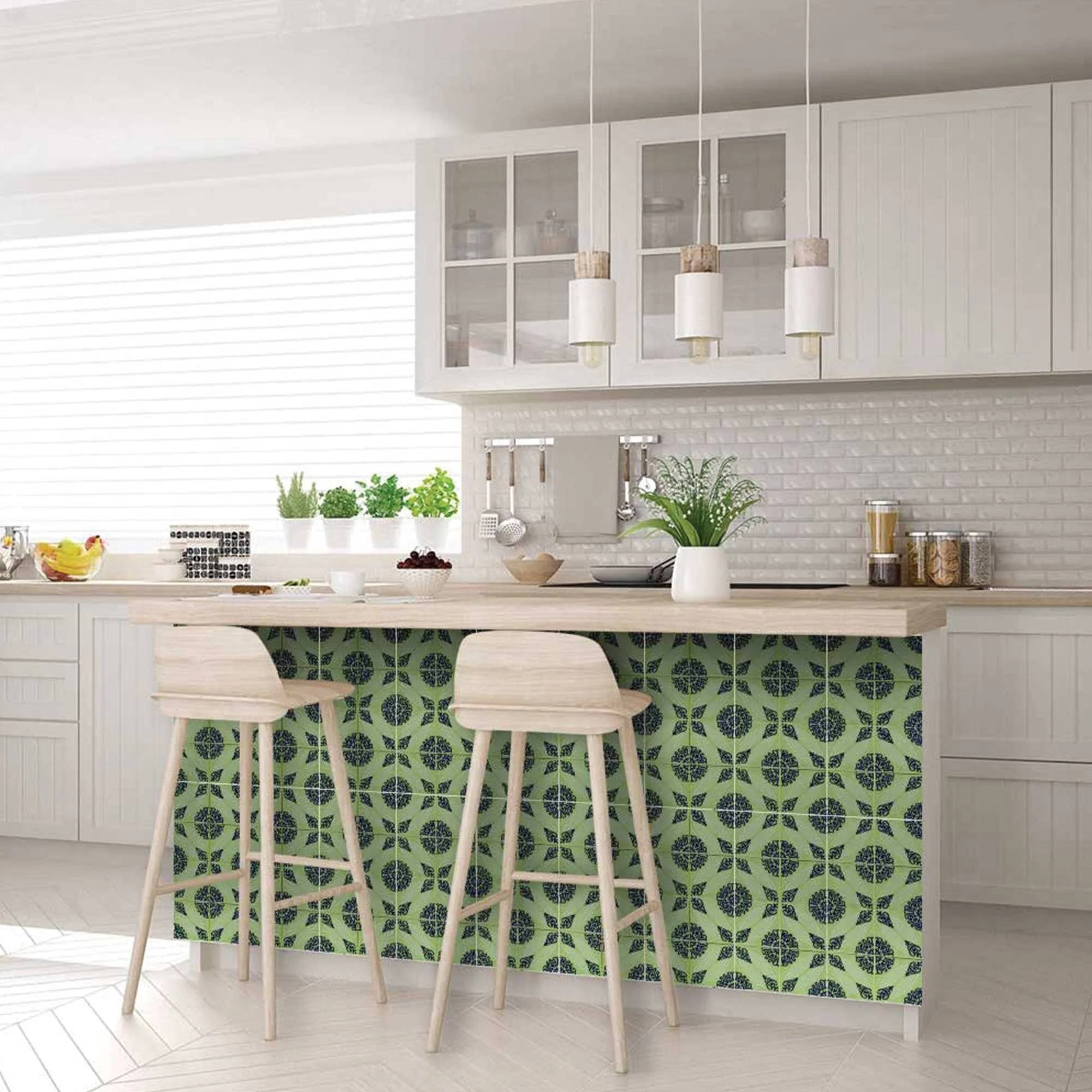 7" X 7" Aegean Orb Removable Peel and Stick Tiles - Image 6
