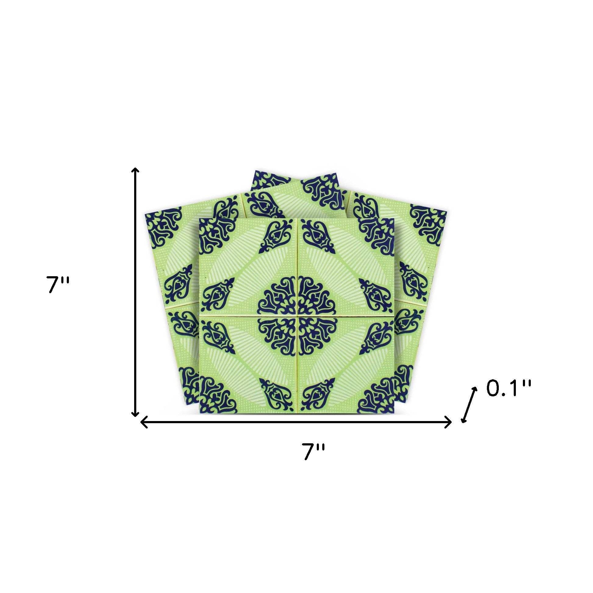 7" X 7" Aegean Orb Removable Peel and Stick Tiles - Image 9