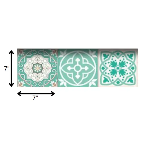 7" X 7" Aquamarine Mosaic Peel And Stick Removable Tiles - Image 9