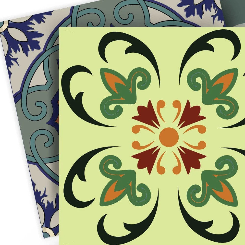 7" X 7" Auguri Flora Peel and Stick Removable  Tiles - Image 4
