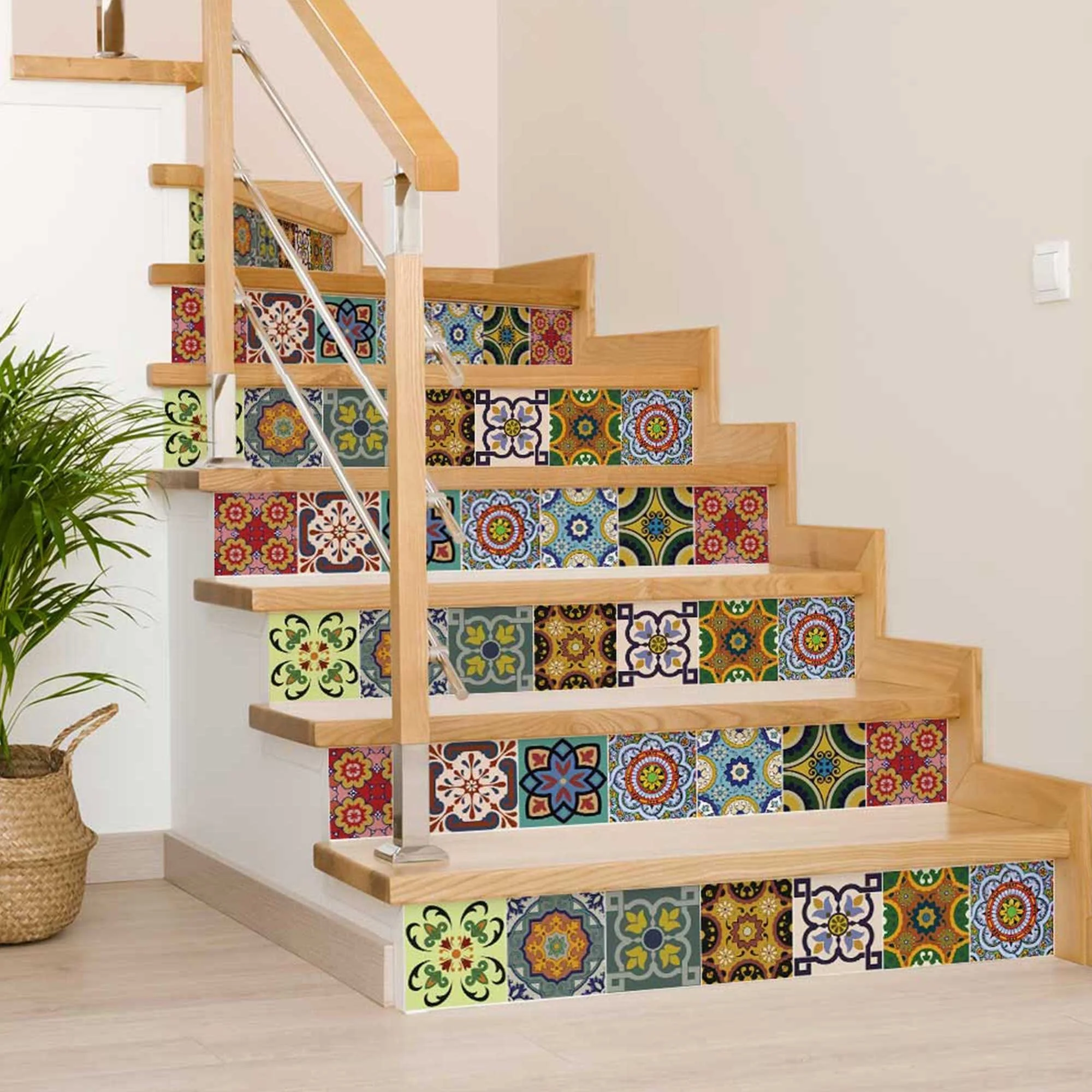 7" X 7" Auguri Flora Peel and Stick Removable  Tiles - Image 8