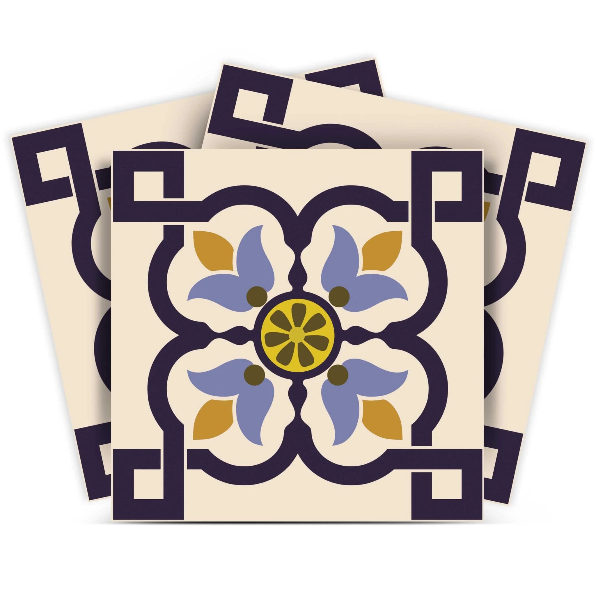 7" X 7" Azul Flora Peel and Stick Removable Tiles - Image 2