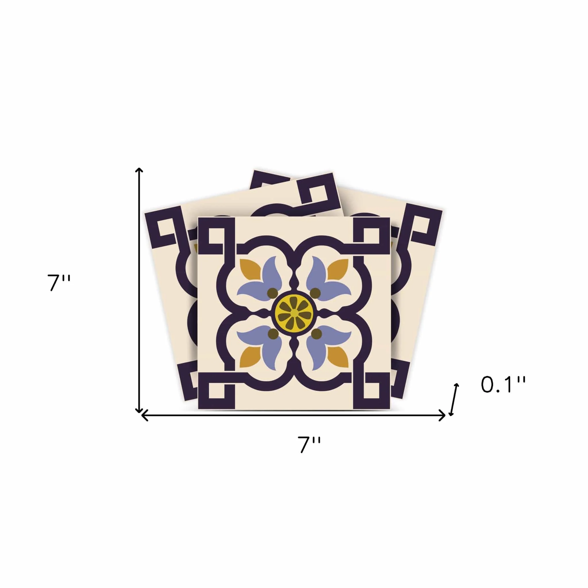 7" X 7" Azul Flora Peel and Stick Removable Tiles - Image 8