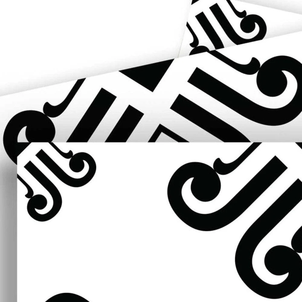 7" X 7" Black and White Daisy Peel and Stick Removable Tiles - Image 3